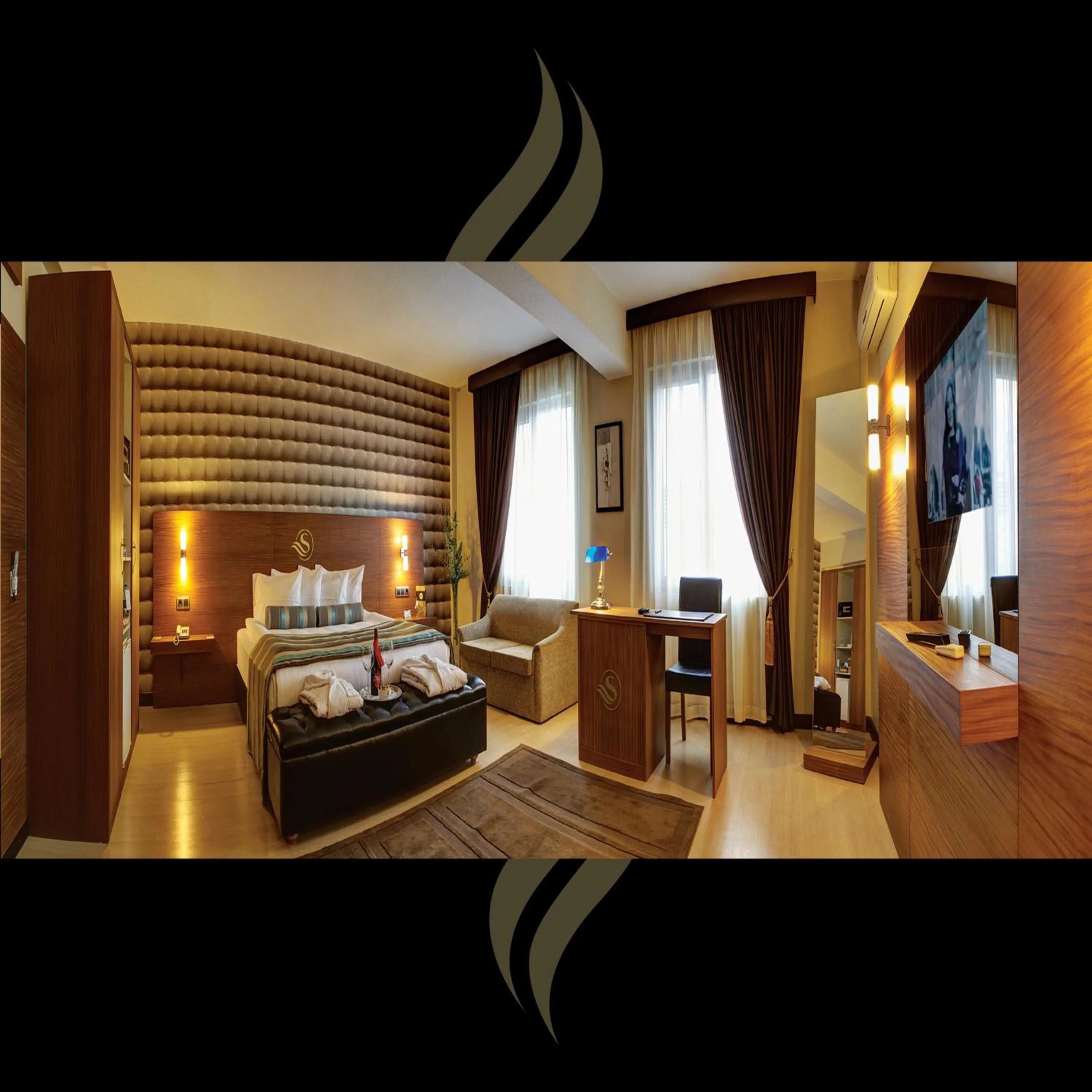 Bedroom, Bed in Susuzlu Atlantis Hotel