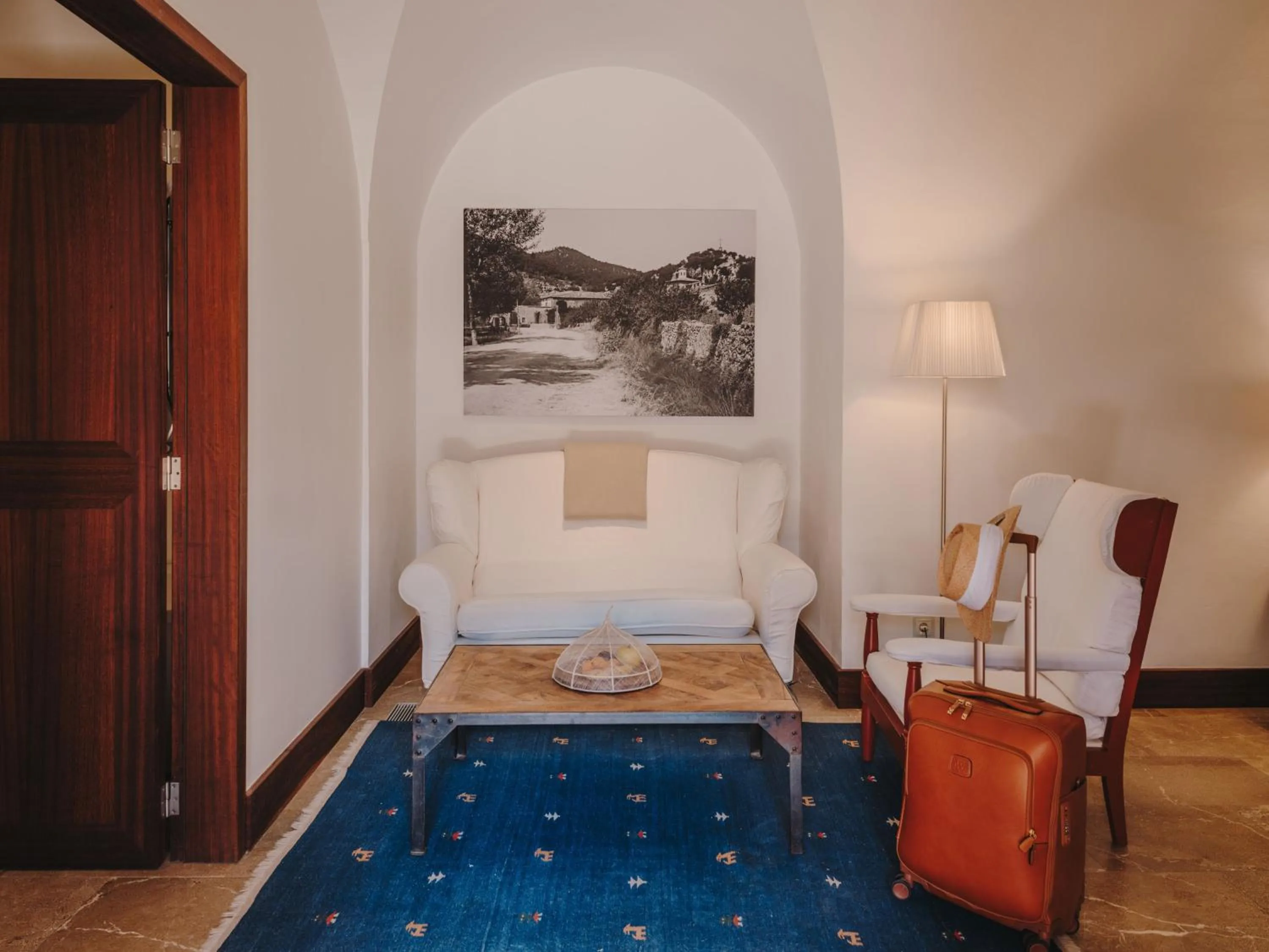 Living room, Bed in Cap Rocat, a Small Luxury Hotel of the World