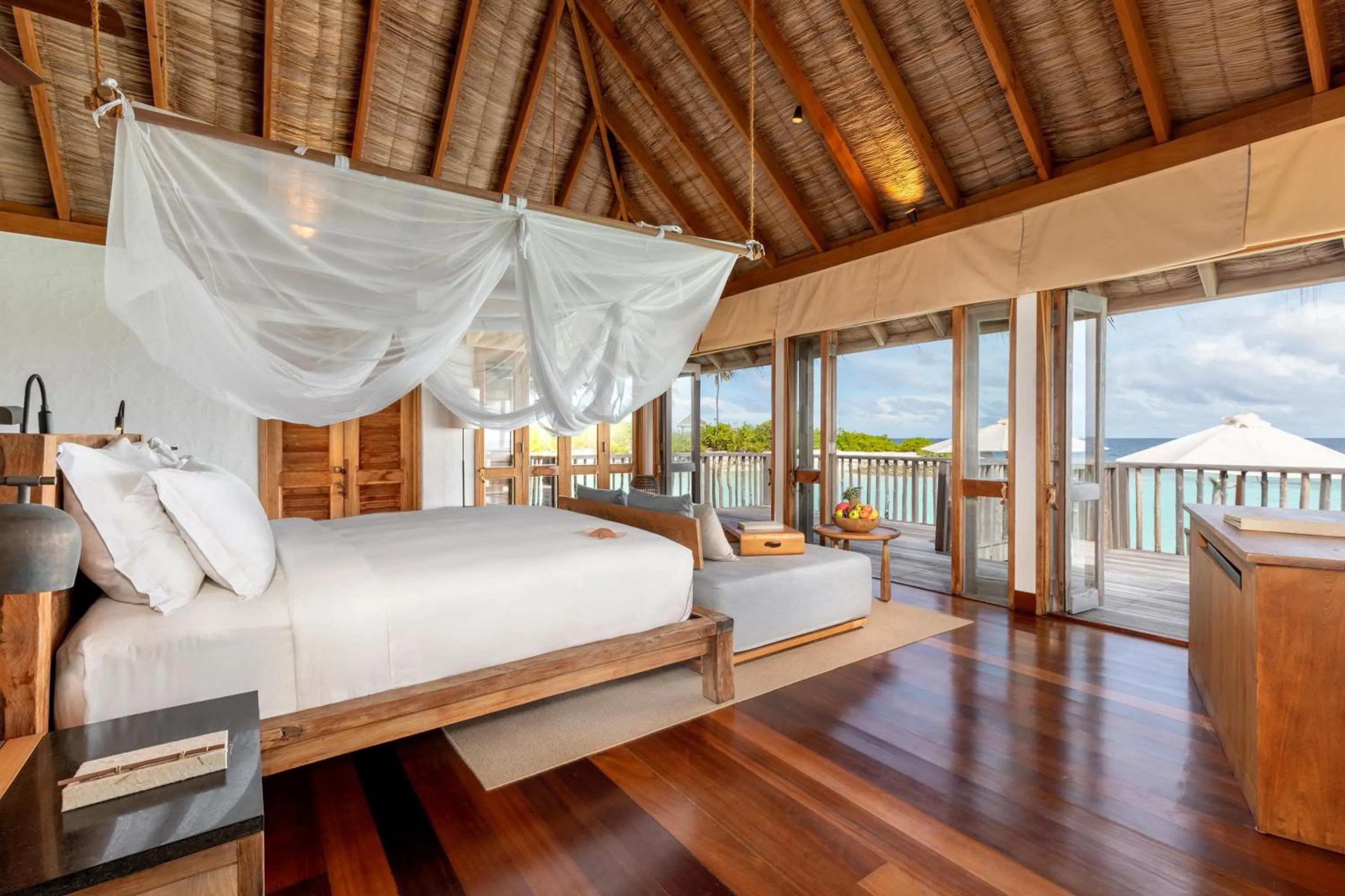 Bed in Gili Lankanfushi Maldives