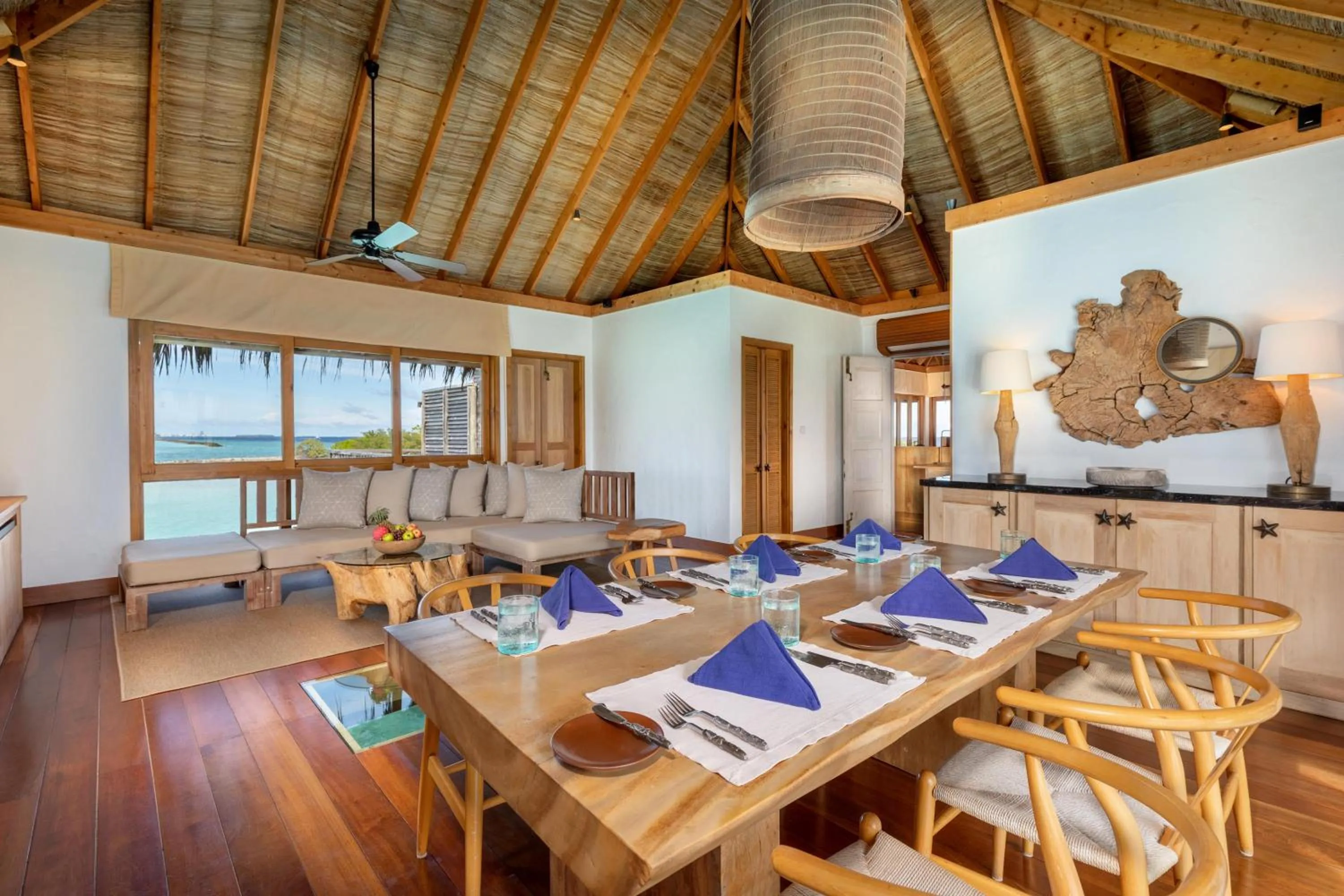 Living room in Gili Lankanfushi Maldives