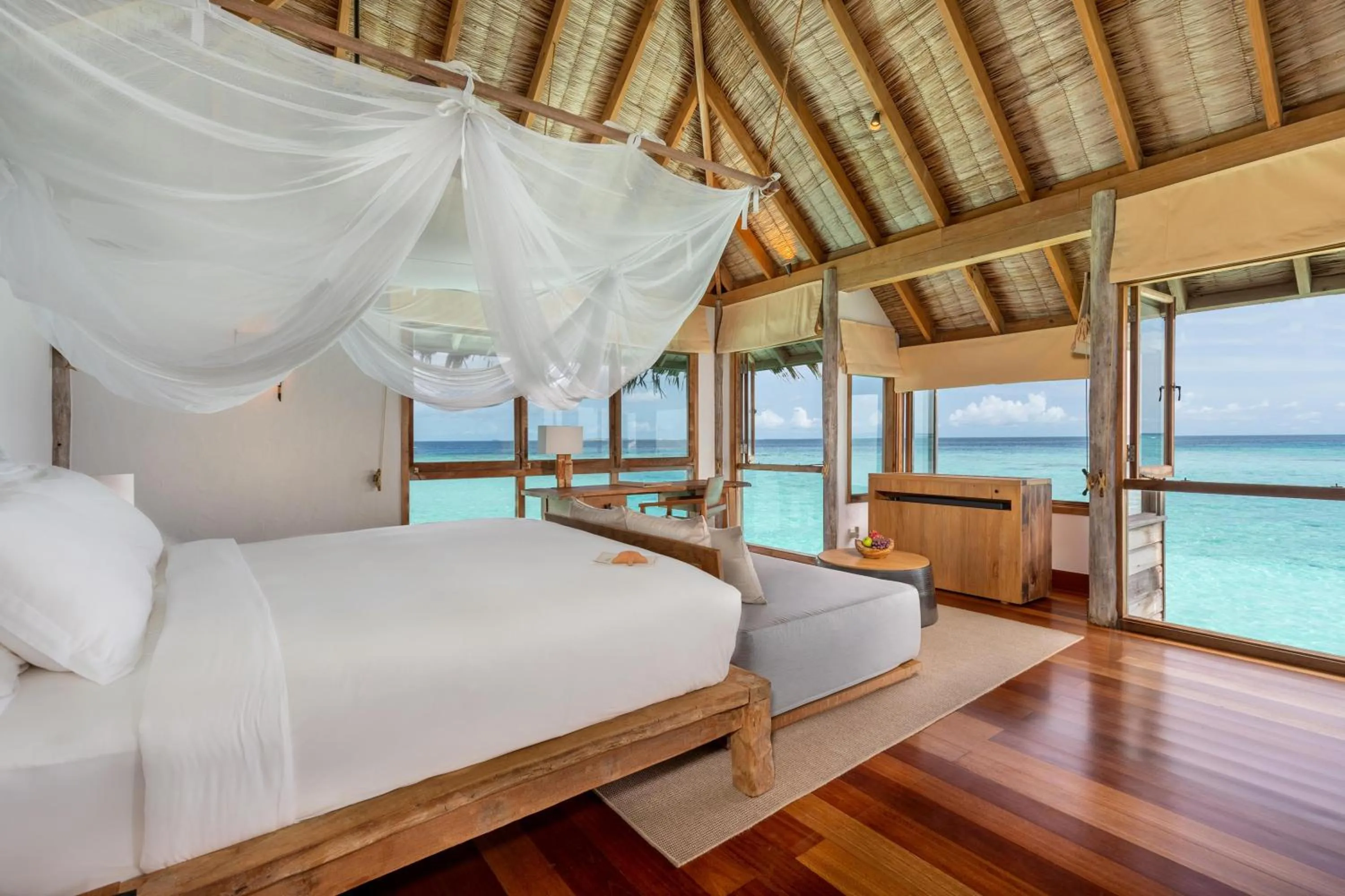 Bed in Gili Lankanfushi Maldives