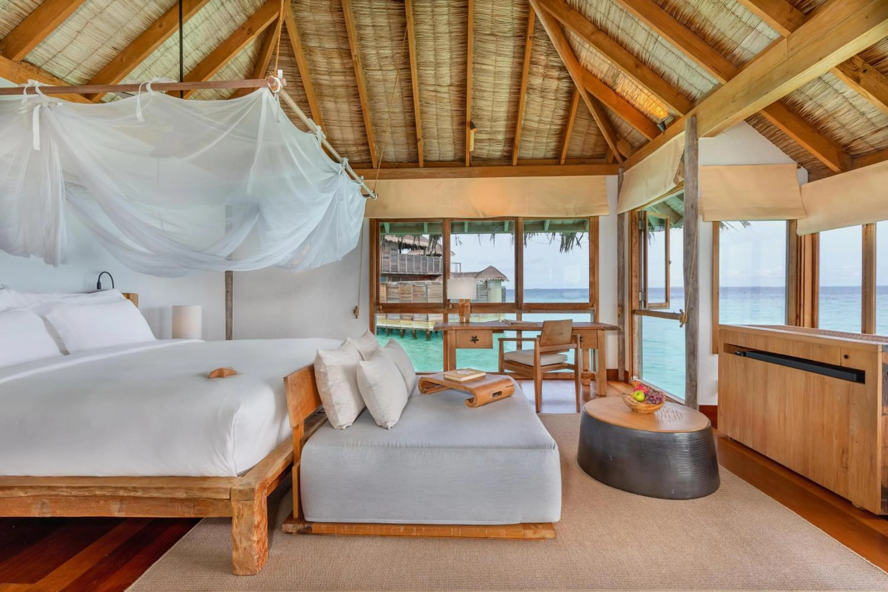 Bed in Gili Lankanfushi Maldives