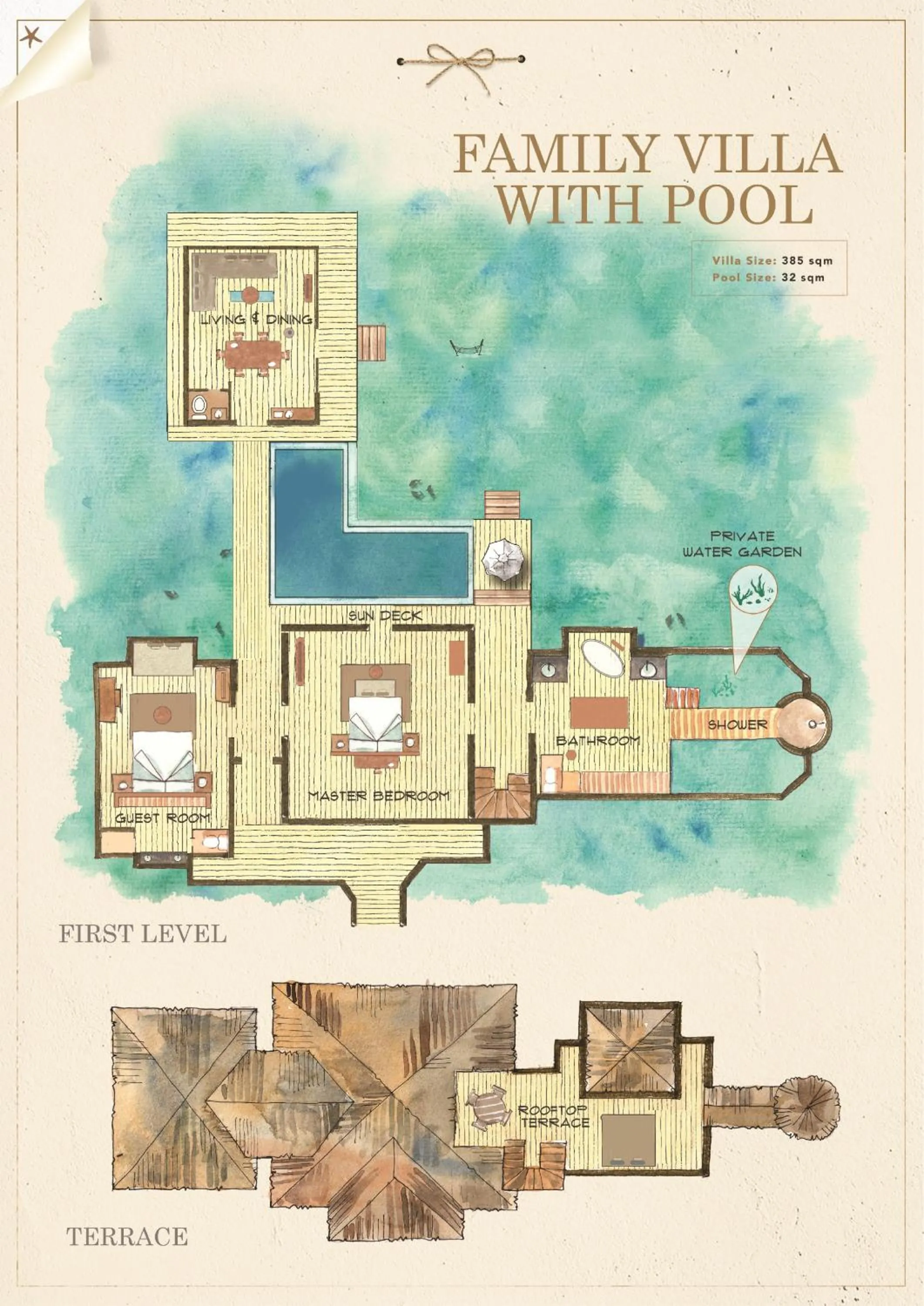Floor plan in Gili Lankanfushi Maldives