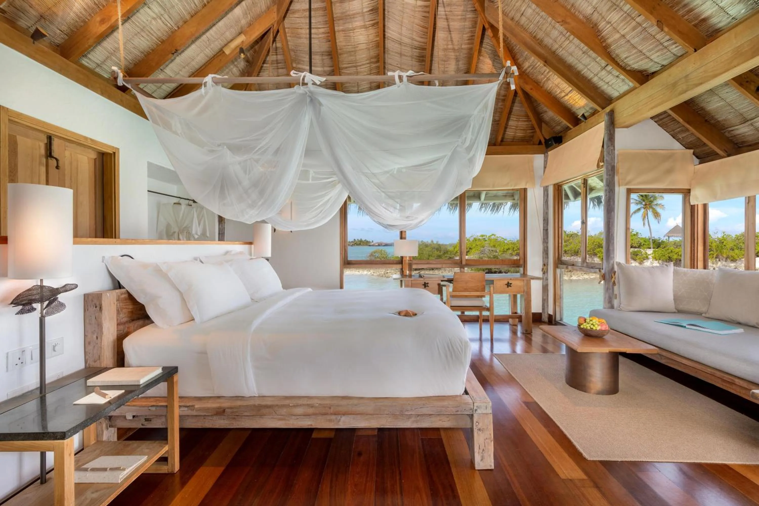 Bed in Gili Lankanfushi Maldives