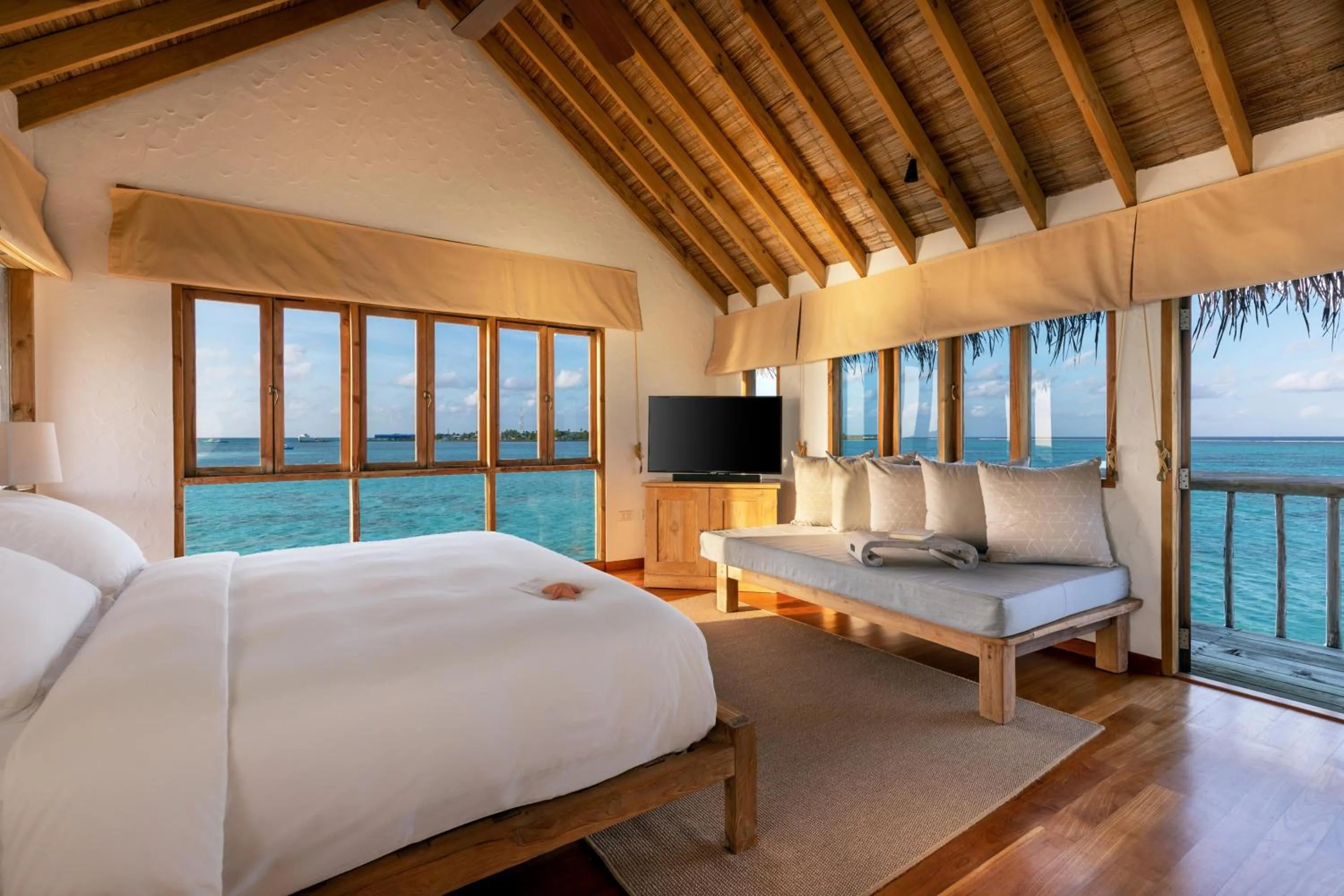 Bed in Gili Lankanfushi Maldives