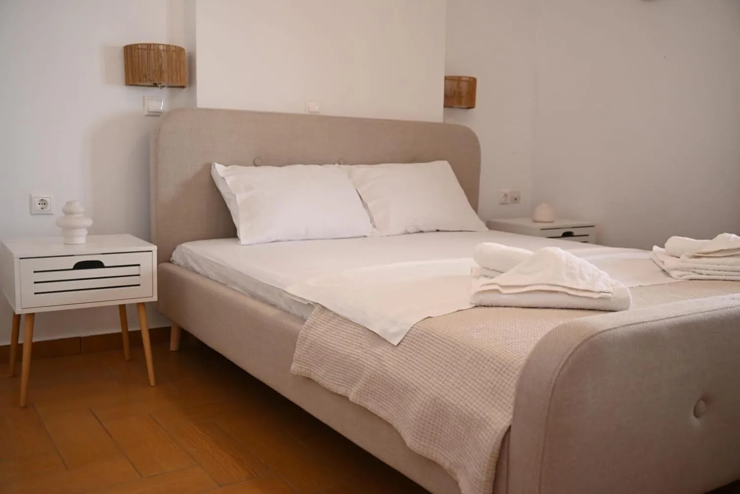 Bedroom, Bed in Nereides Seaside Apartments