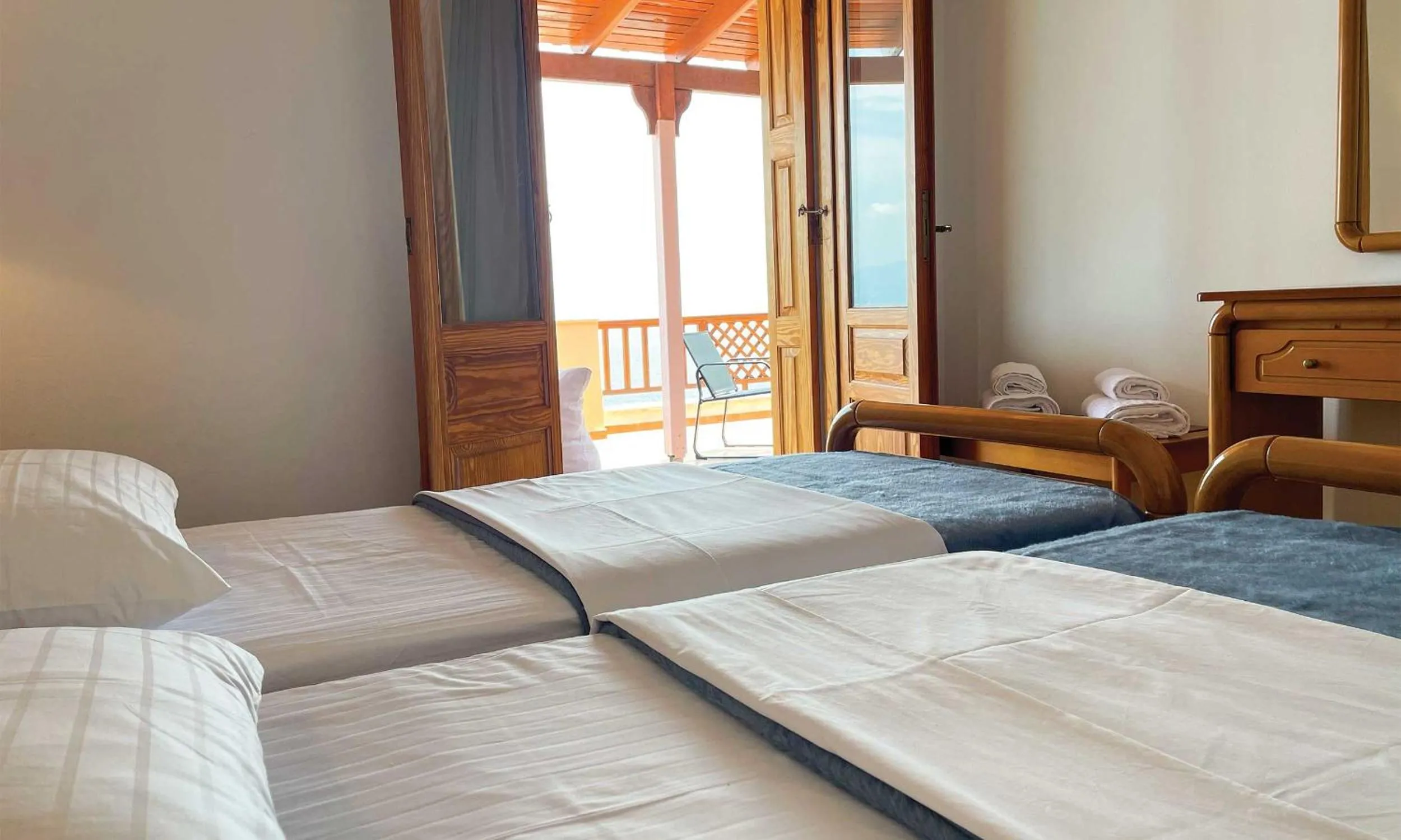 Bedroom in Nereides Seaside Apartments