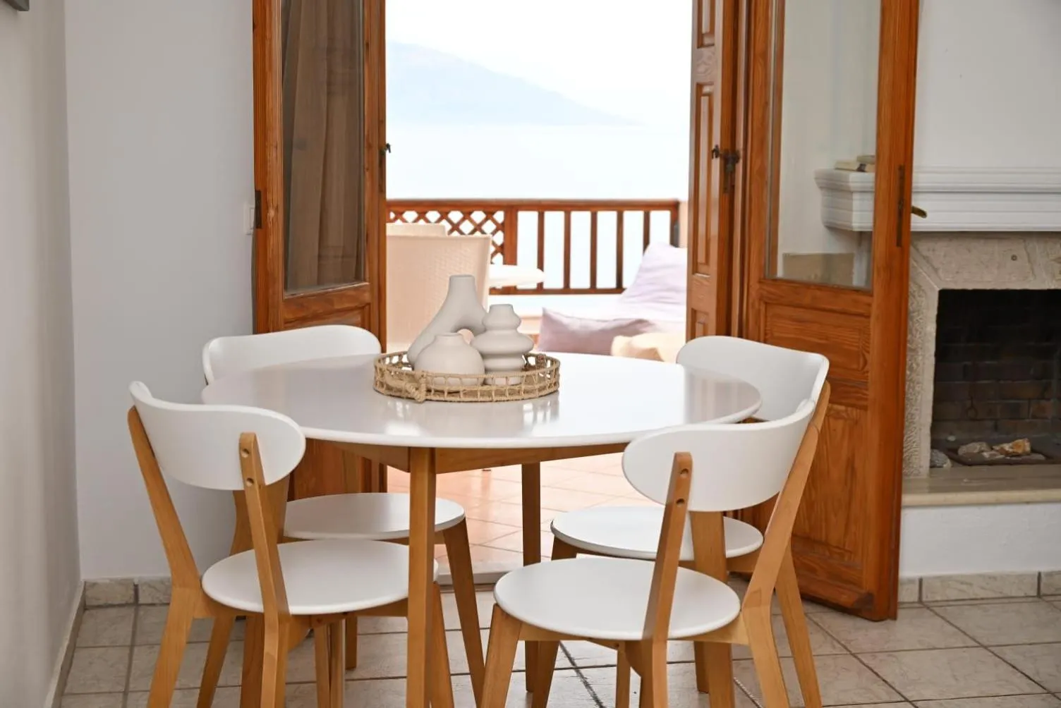 Bedroom in Nereides Seaside Apartments