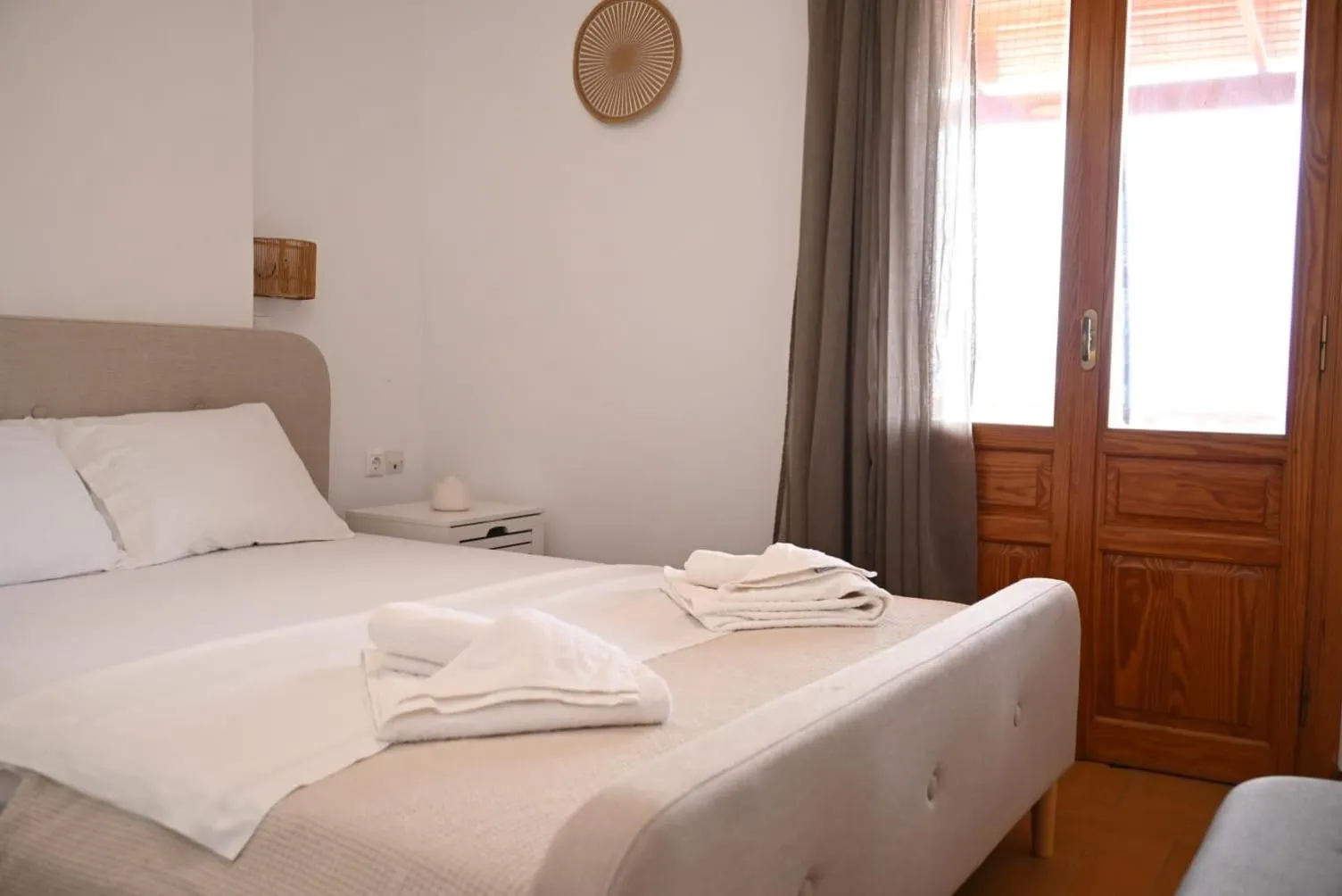 Bed in Nereides Seaside Apartments