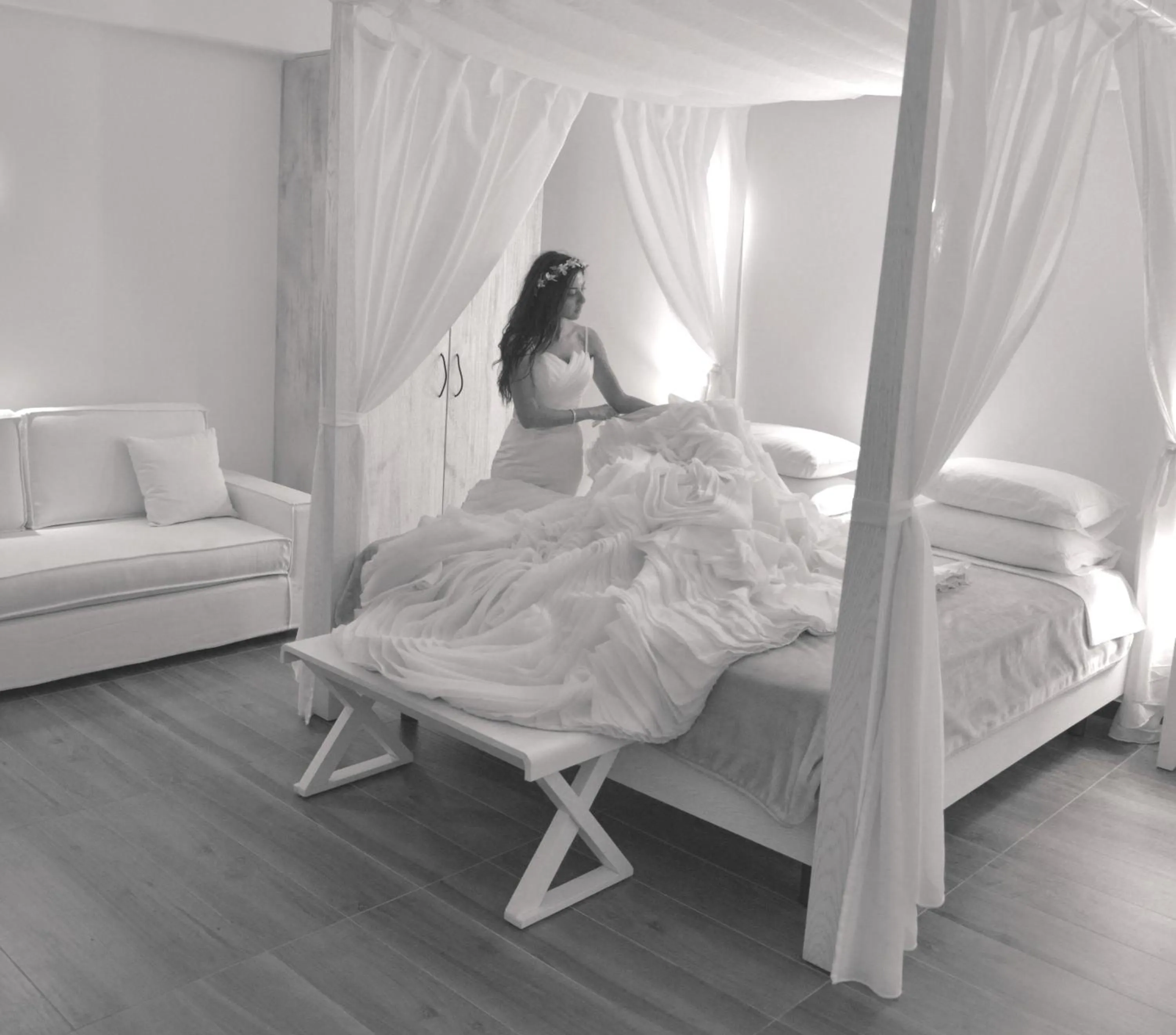 Bed in Cavo Bianco Boutique Hotel & Spa