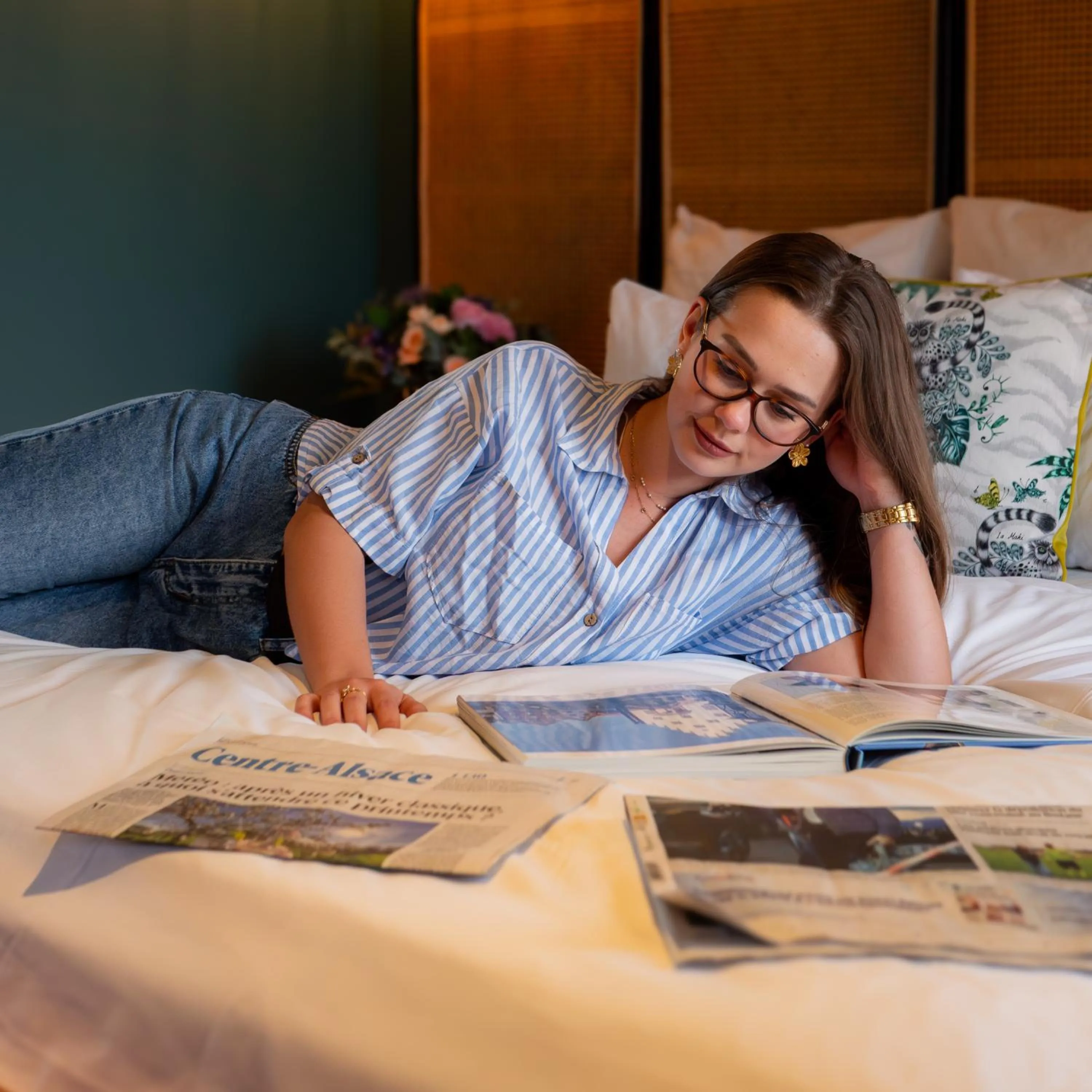 Bed in Hôtel Restaurant Vaillant Colmar Nord