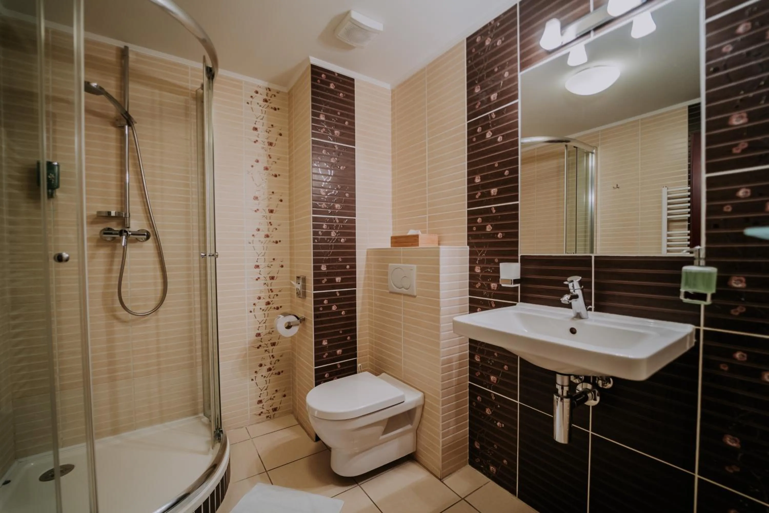 Shower in Eco Friendly Hotel Dália