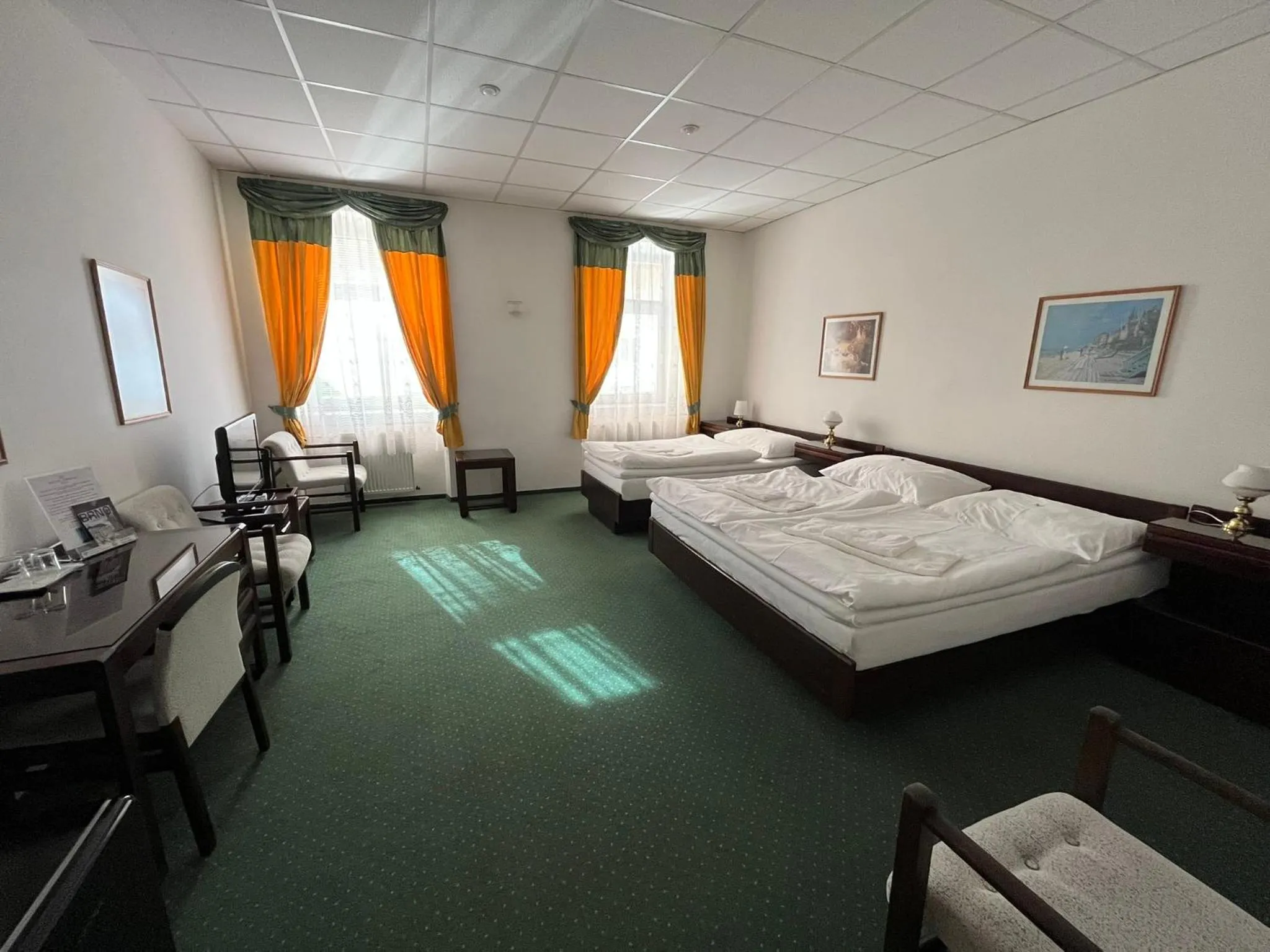 Bed in Hotel Omega Brno