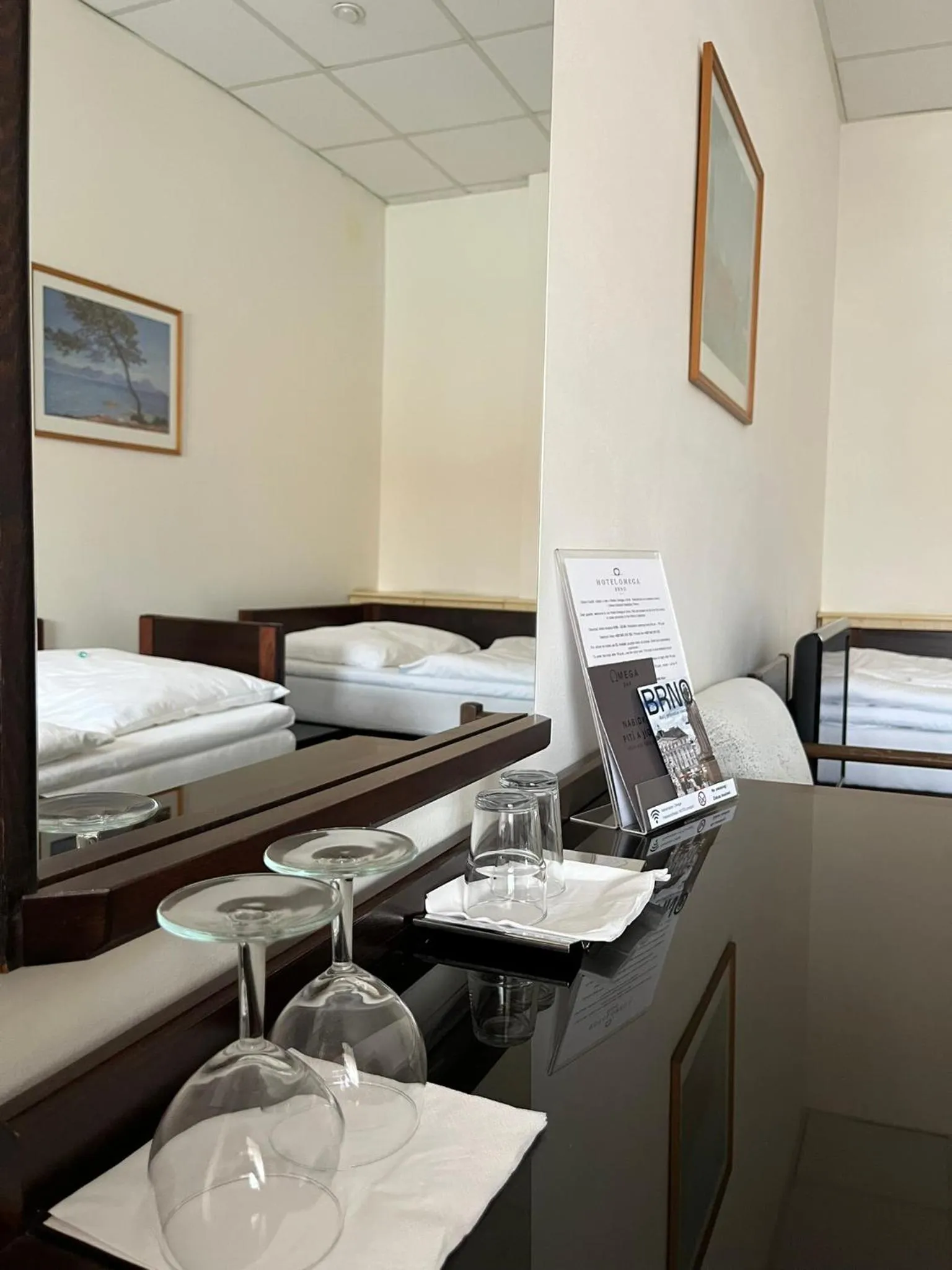 Bed in Hotel Omega Brno