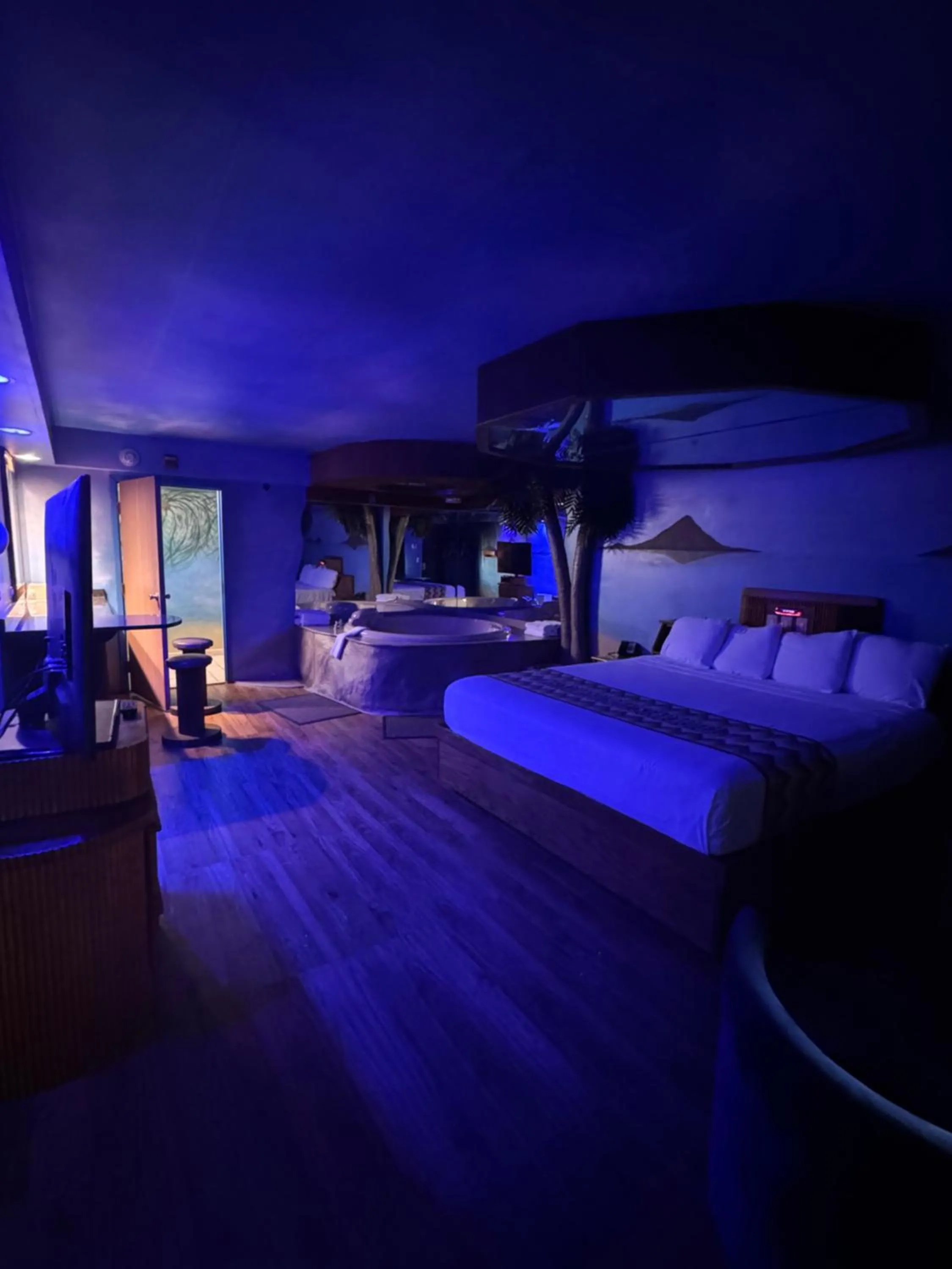 Night, Bed in Blue Star Motel