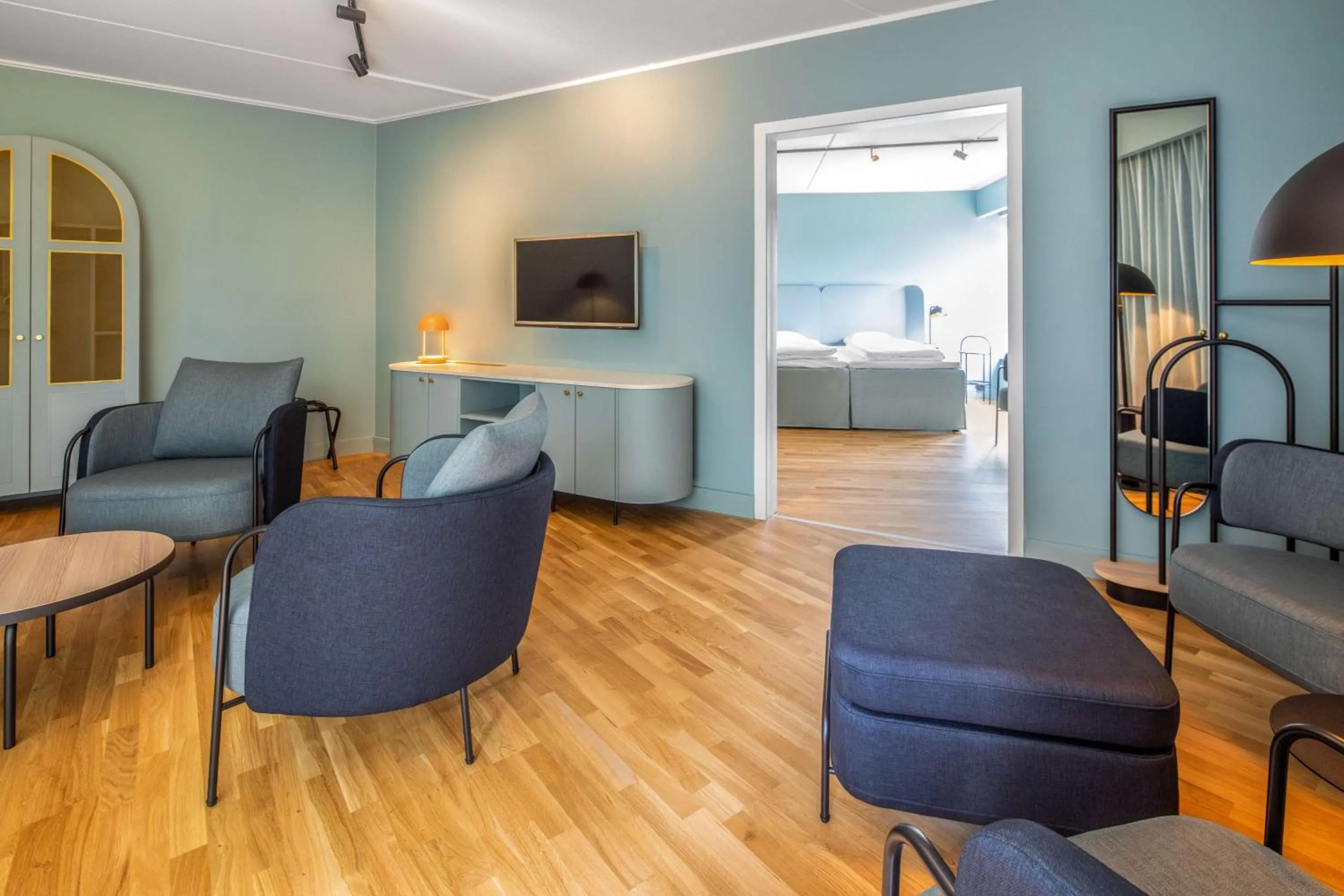 Photo of the whole room, Bed in Scandic Silkeborg