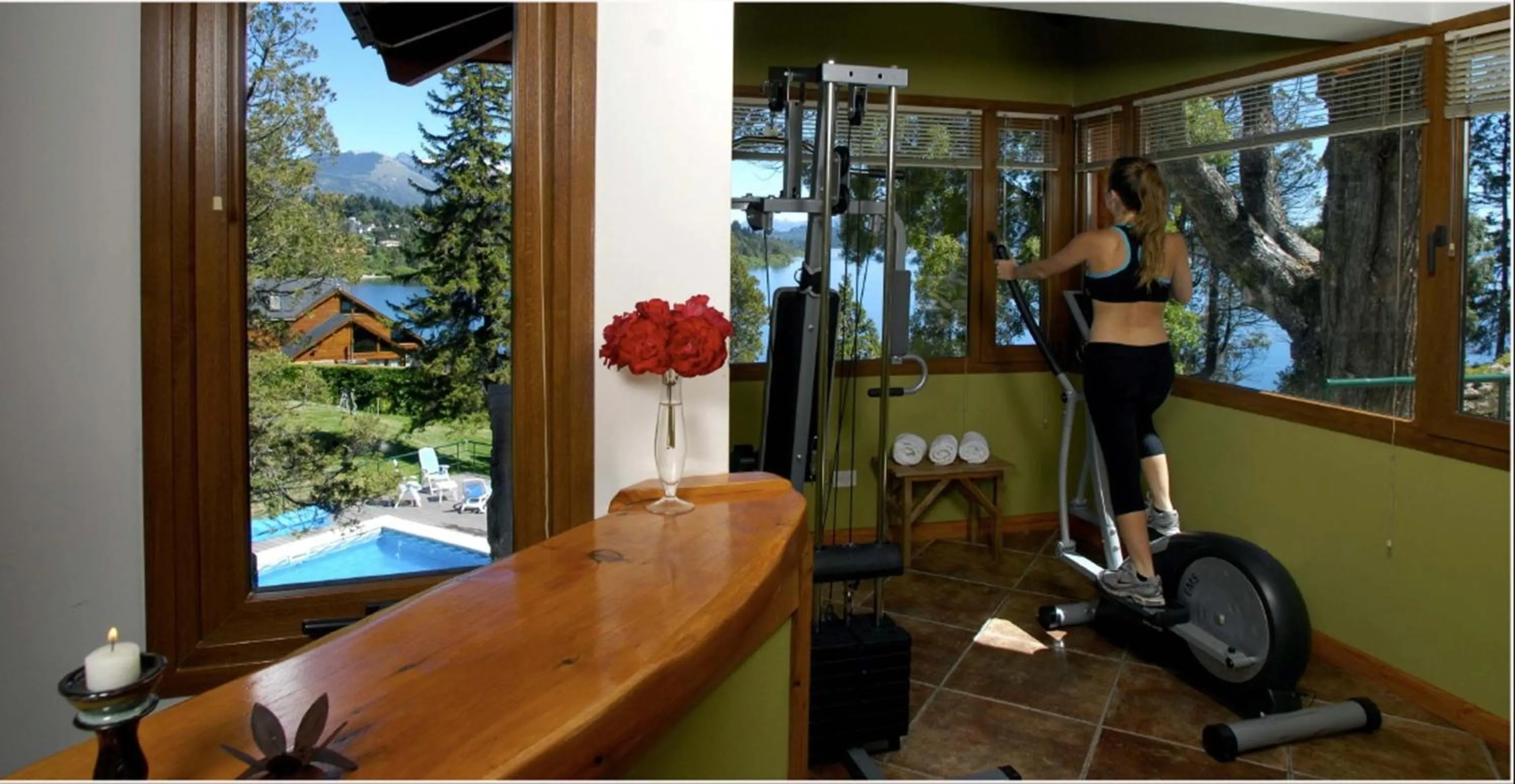 Fitness centre/facilities in Charming Luxury Lodge & Private Spa