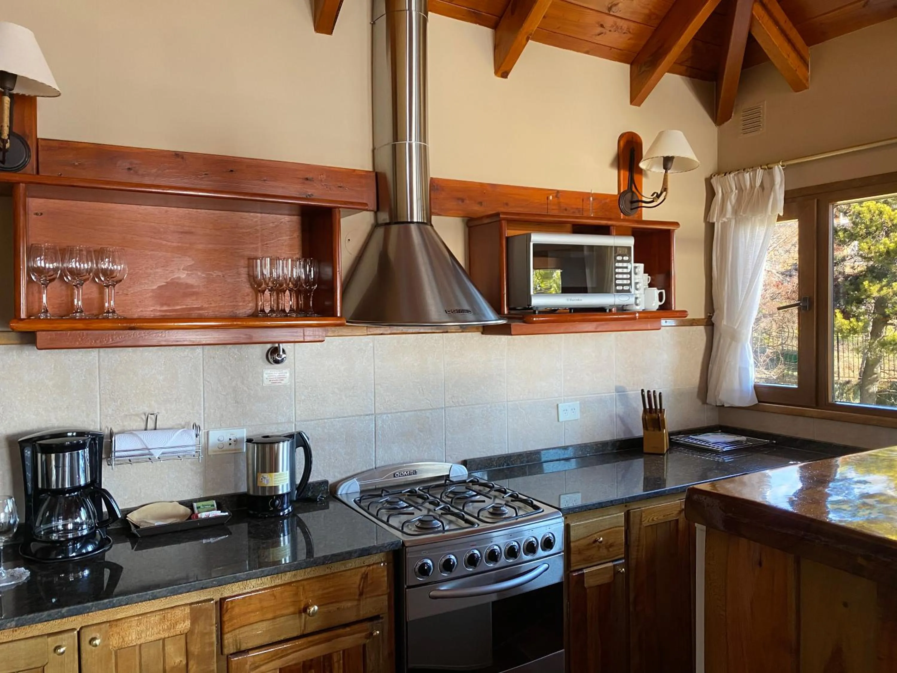 kitchen in Charming Luxury Lodge & Private Spa