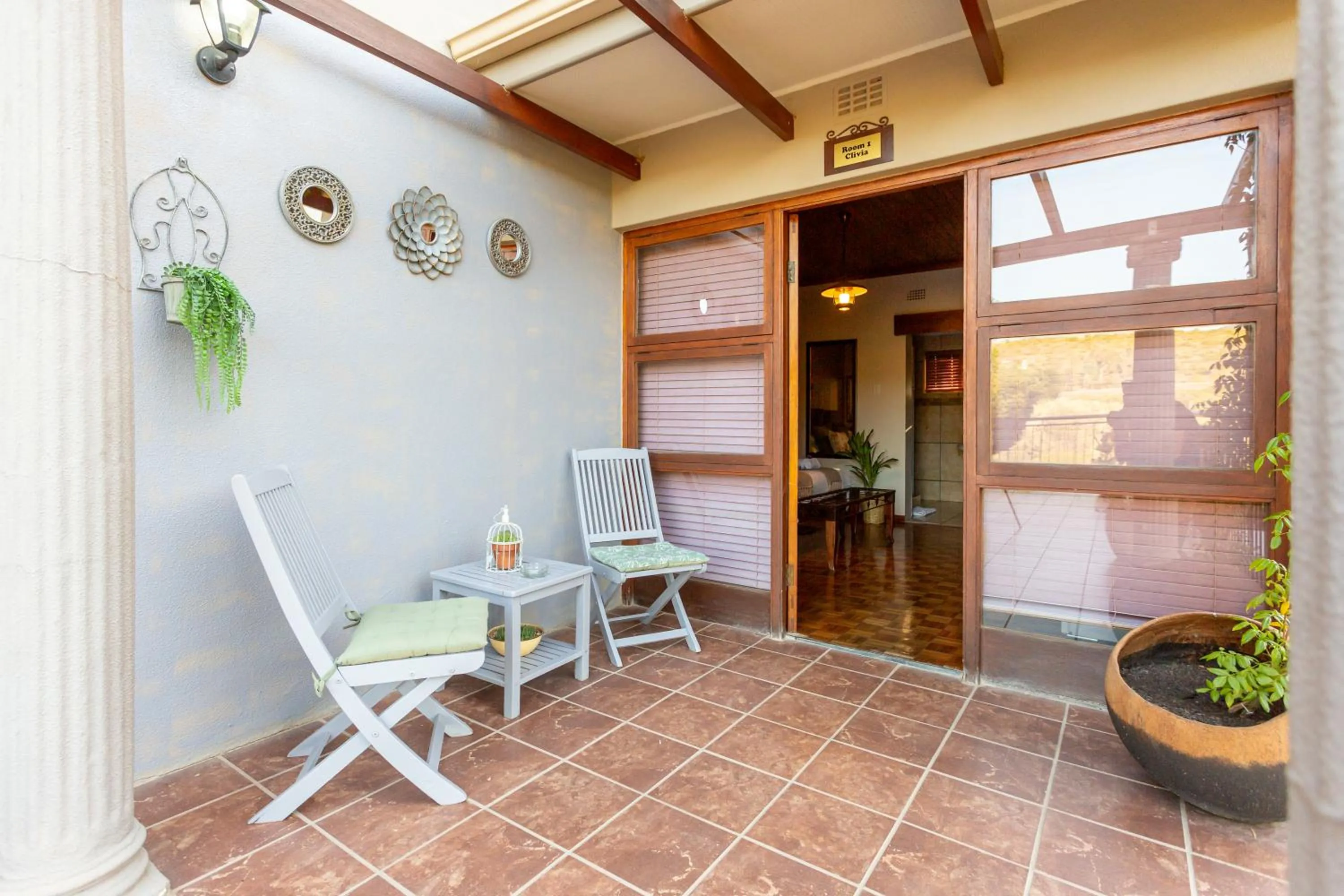 Patio in Die Fonteine Country Guesthouse and Glamping