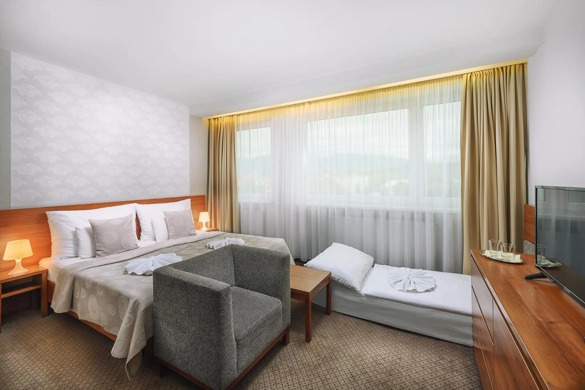 Bed in Hotel Janosik