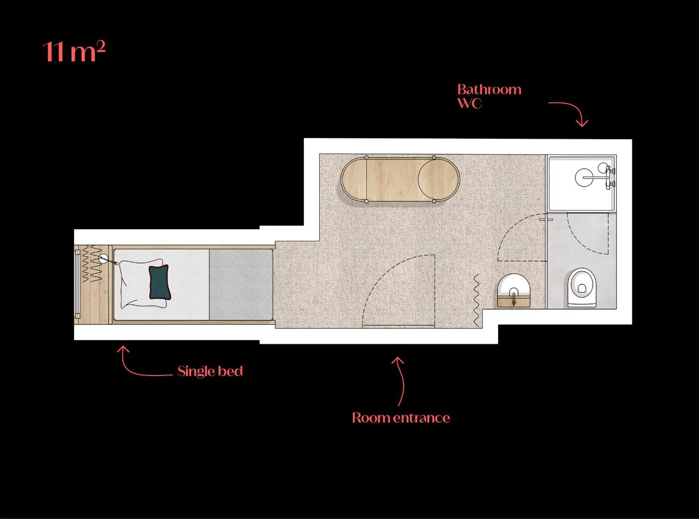 Floor plan in Carina - Design&Lifestyle hotel