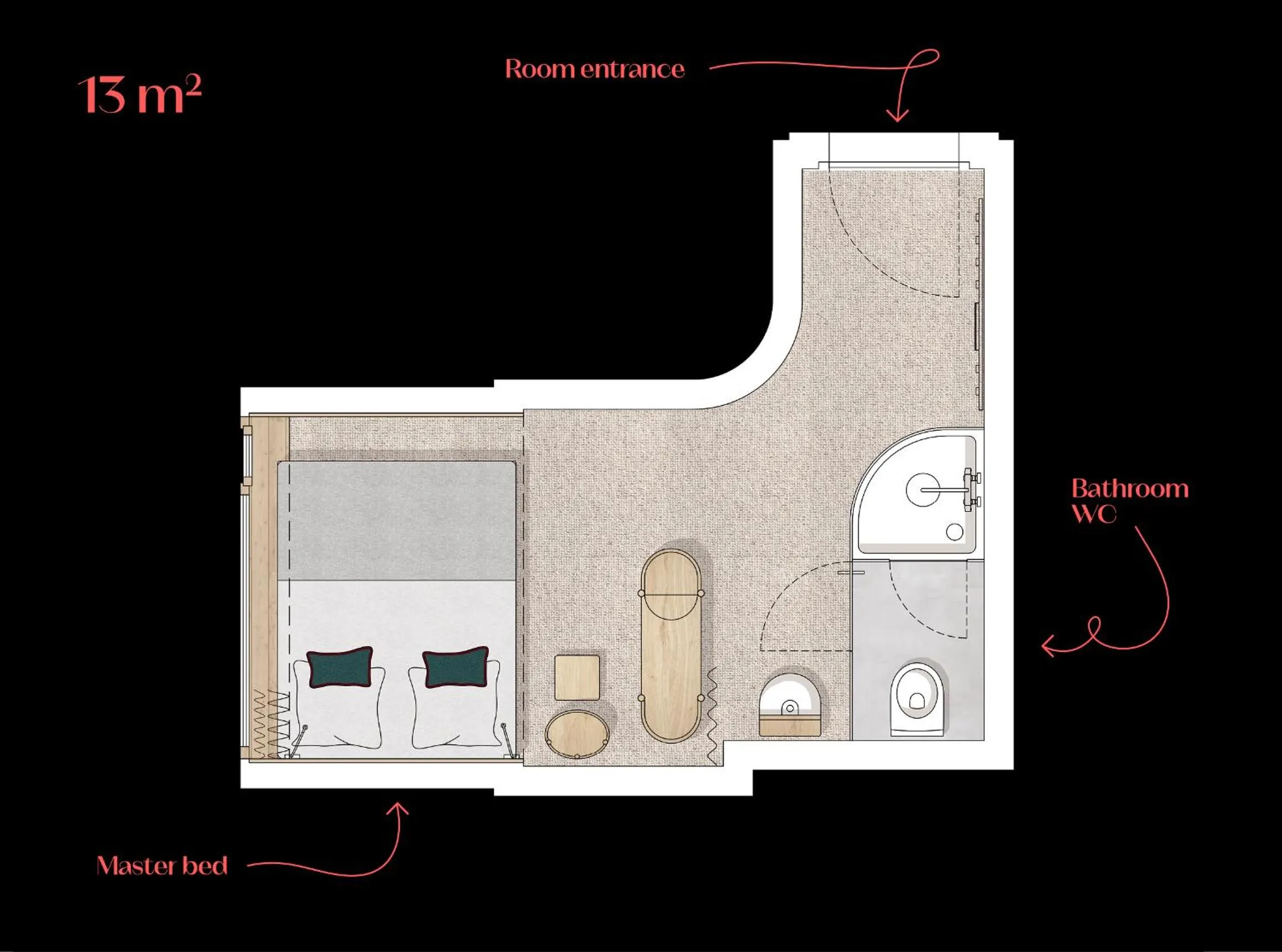 Floor plan in Carina - Design&Lifestyle hotel