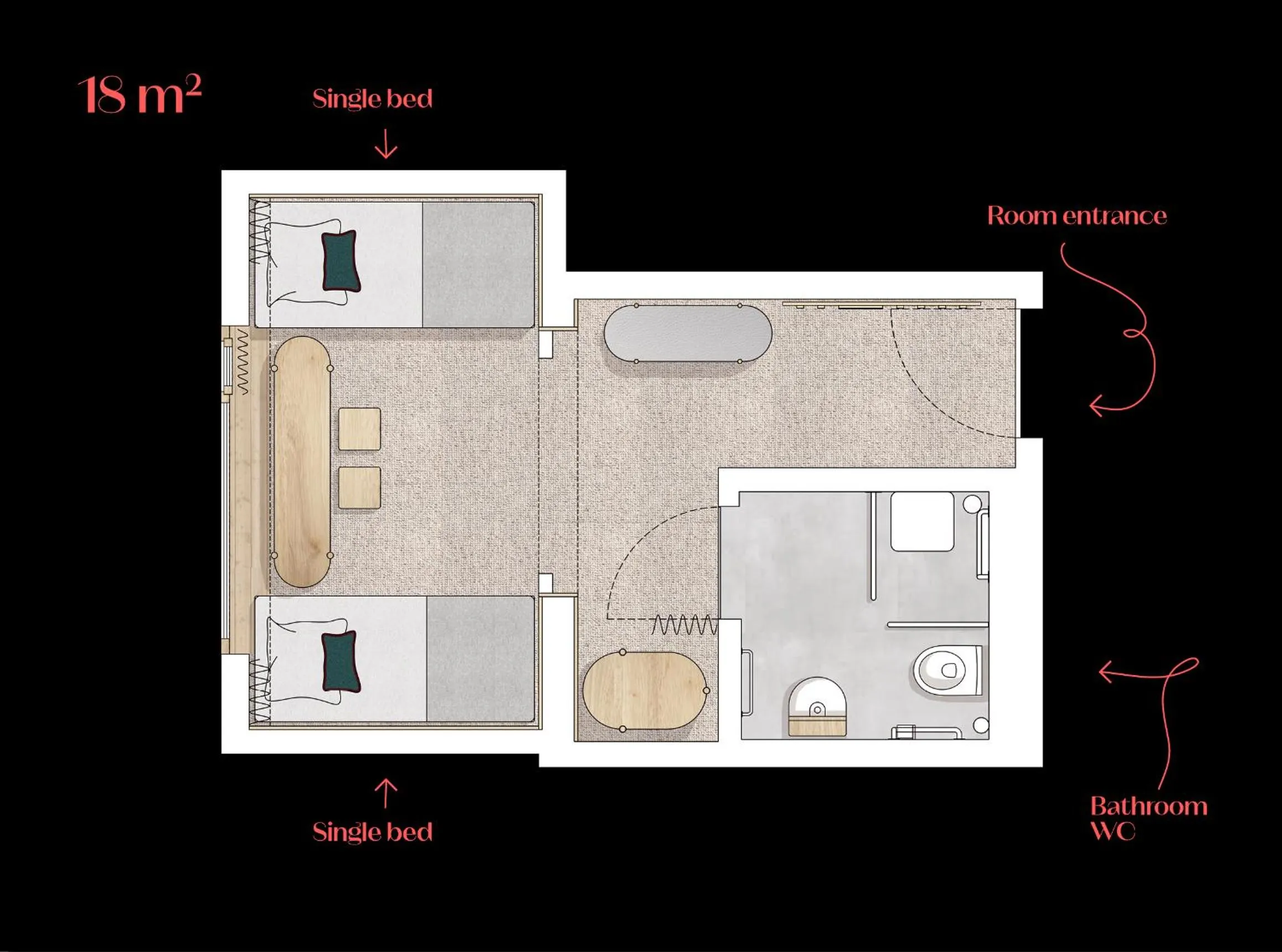 Floor plan in Carina - Design&Lifestyle hotel
