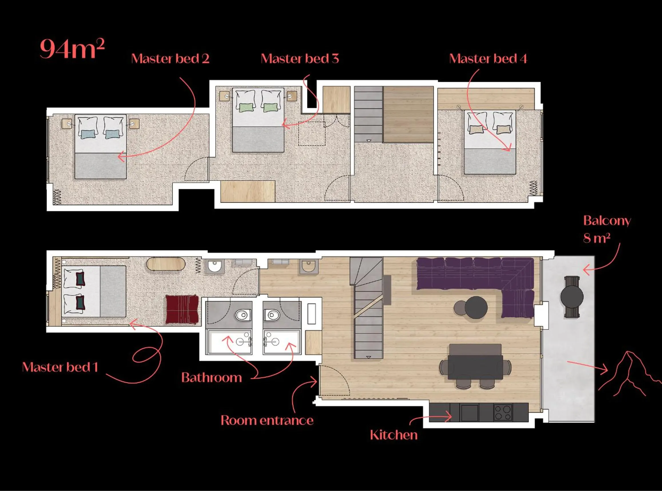 Floor plan in Carina - Design&Lifestyle hotel