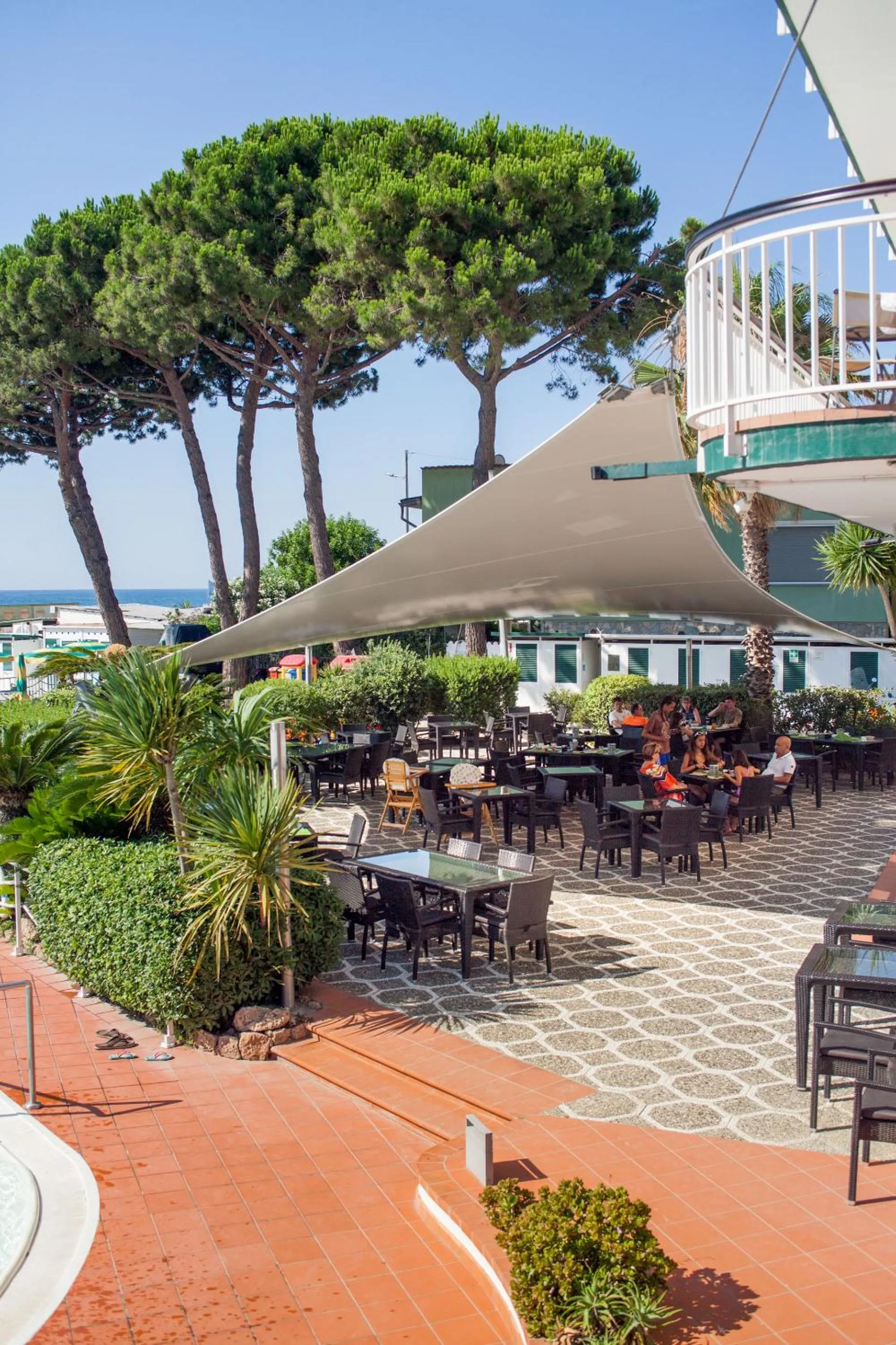 Patio in Hotel Gabriella