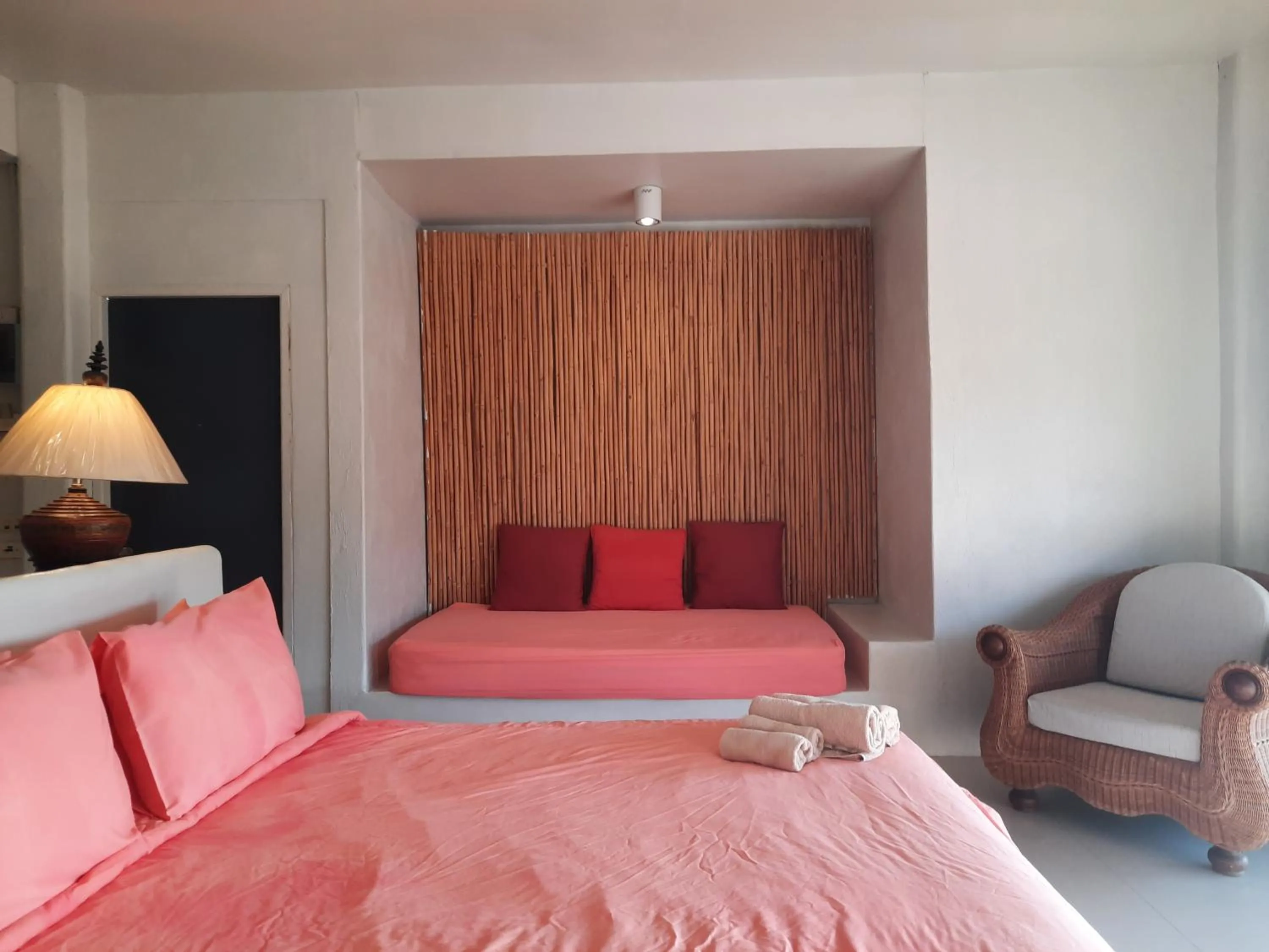 Bed in Chasorn Riverside Resort