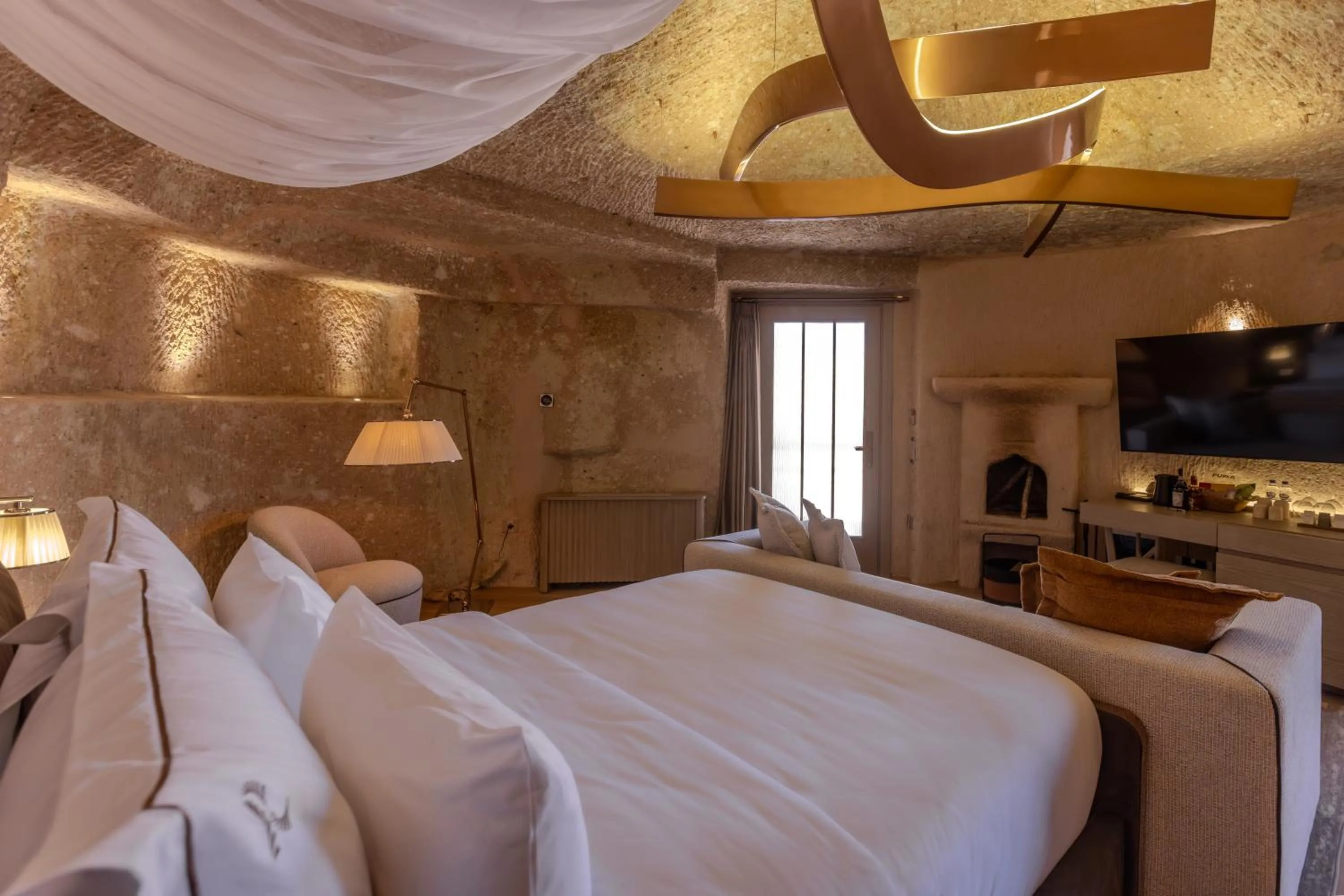 Bed in Avantgarde Refined Caves Of Cappadocia