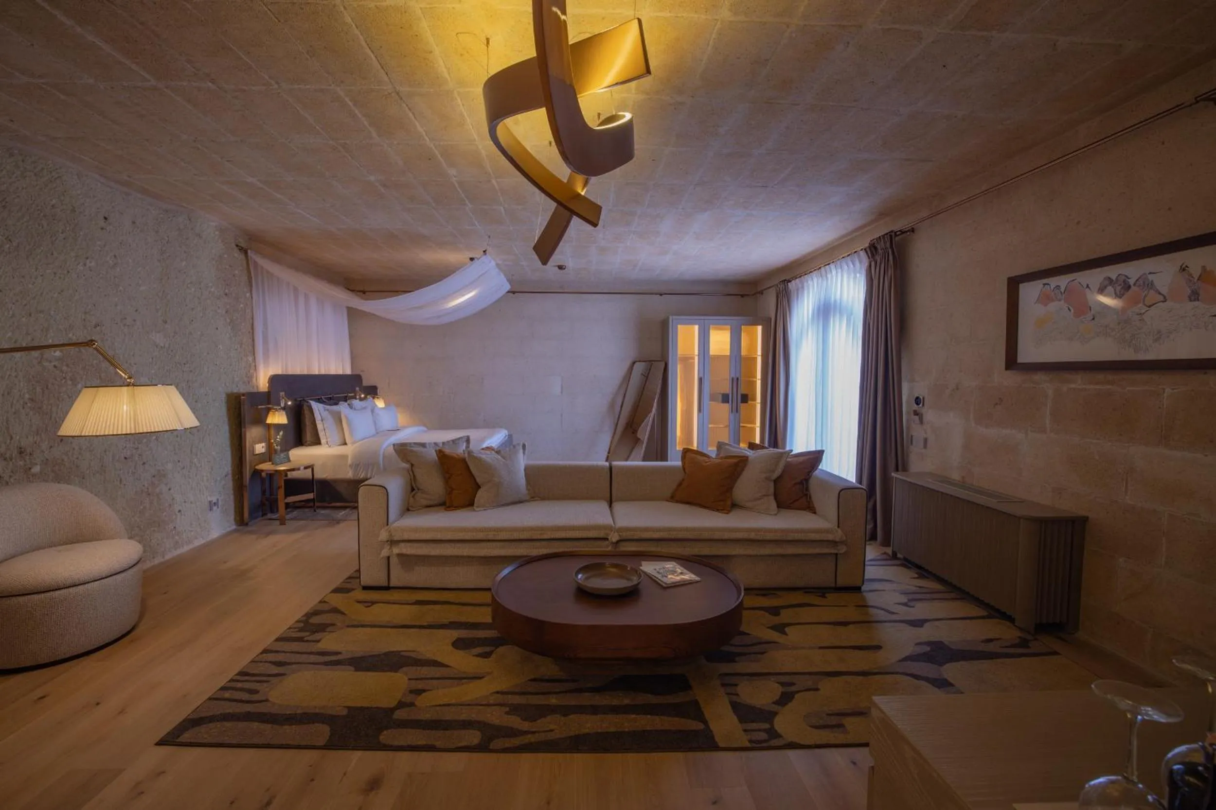 Bedroom, Bed in Avantgarde Refined Caves Of Cappadocia