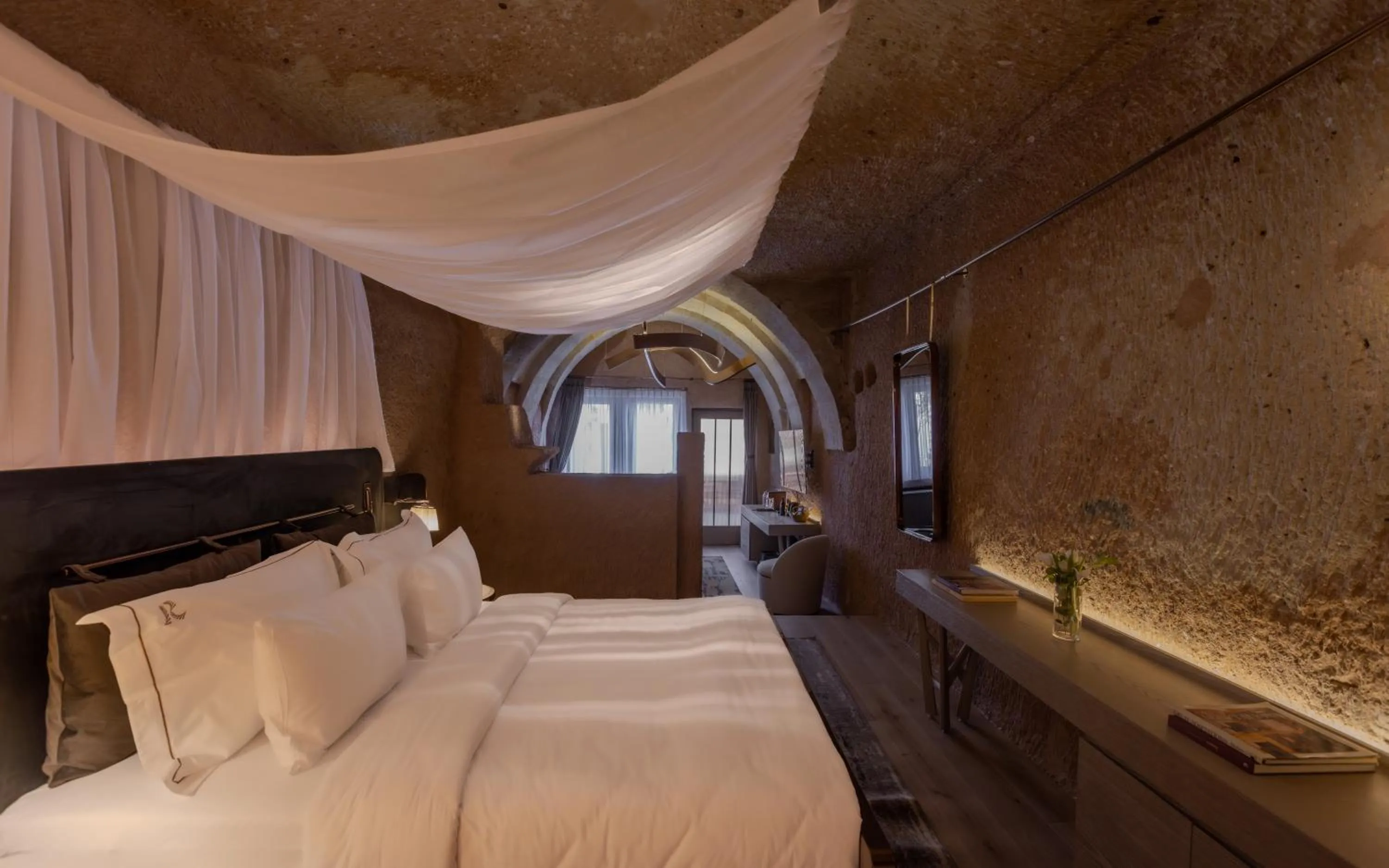 Bed in Avantgarde Refined Caves Of Cappadocia