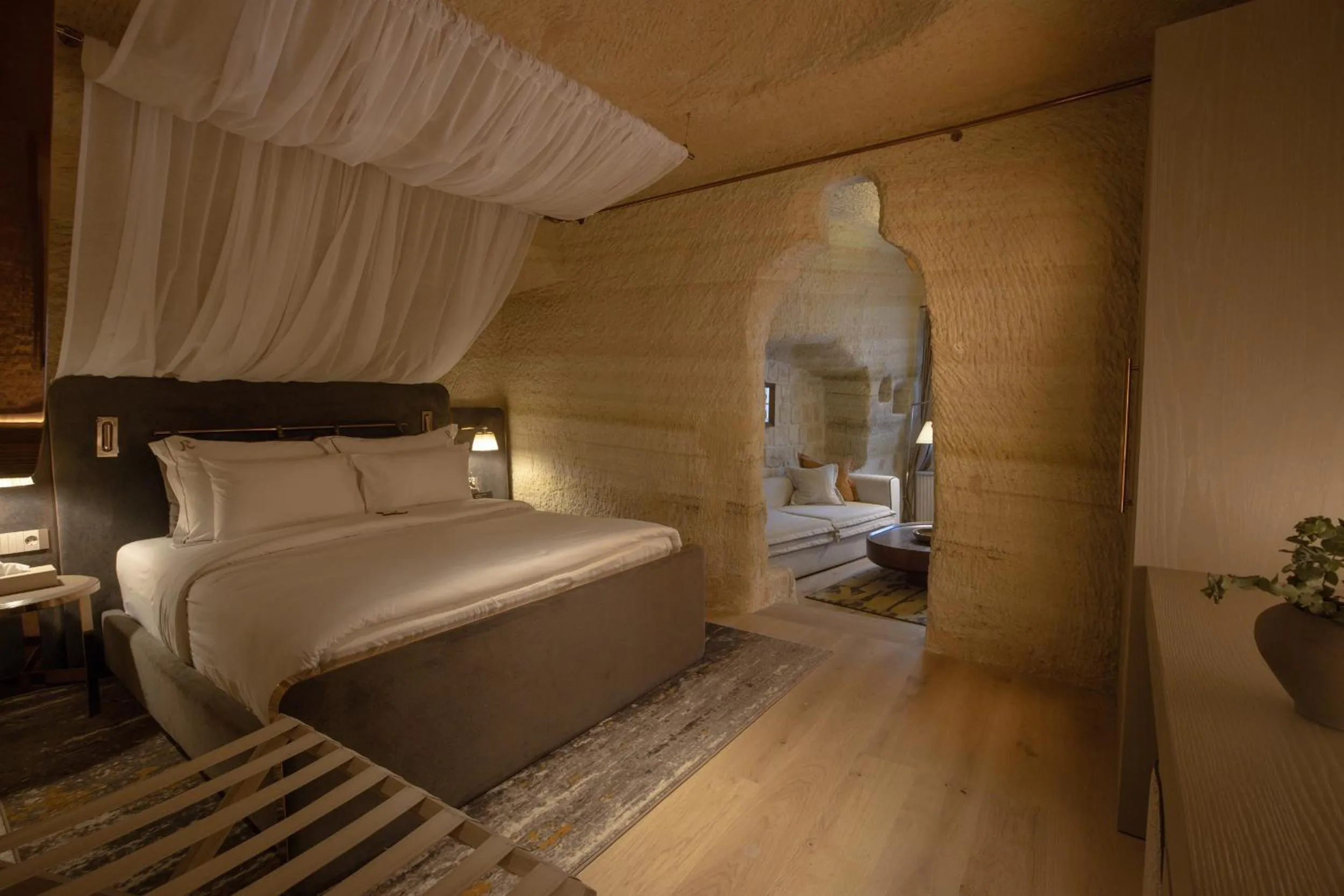 Bedroom, Bed in Avantgarde Refined Caves Of Cappadocia