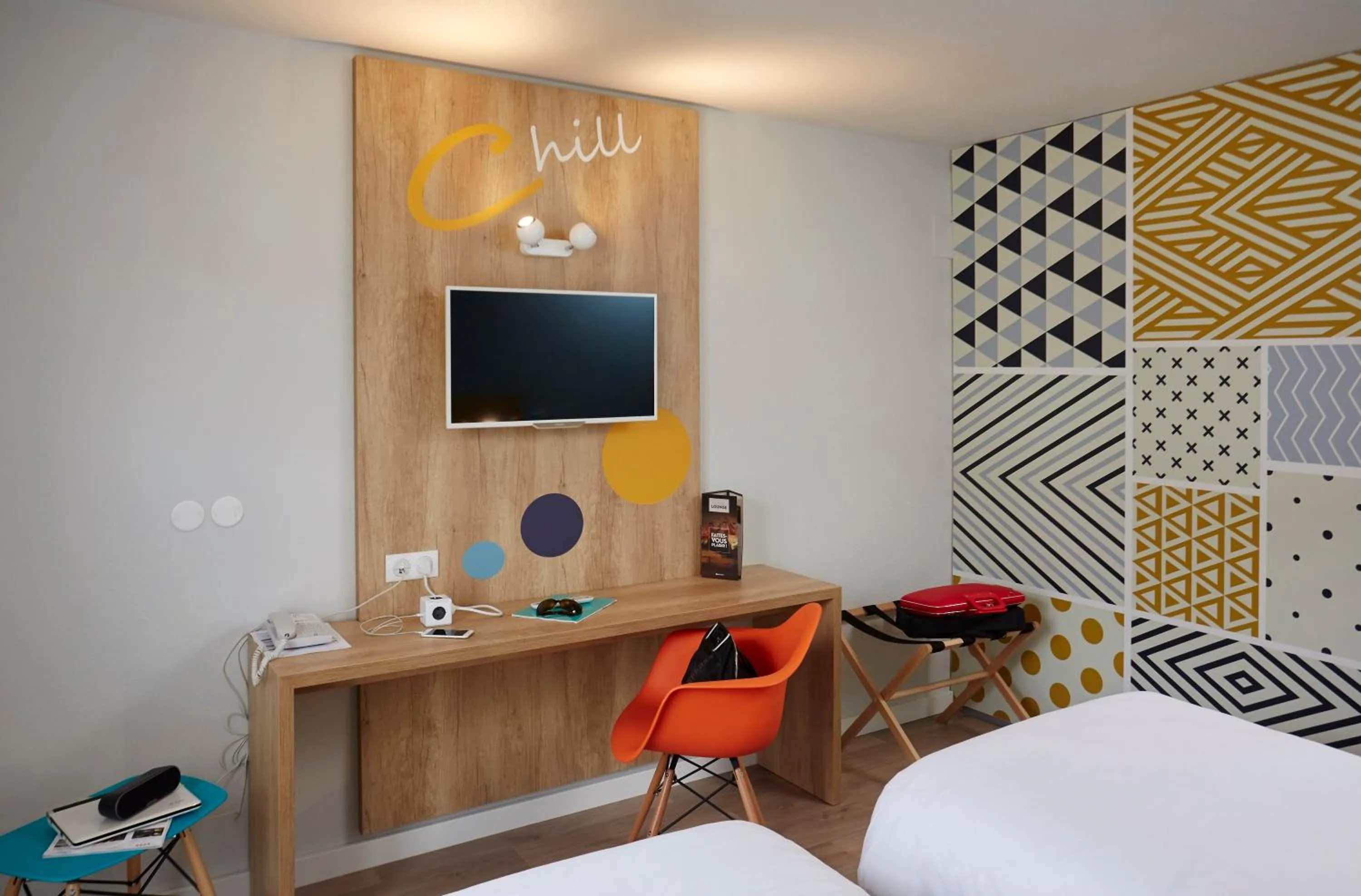 Seating area, Bed in Hôtel Baudouin