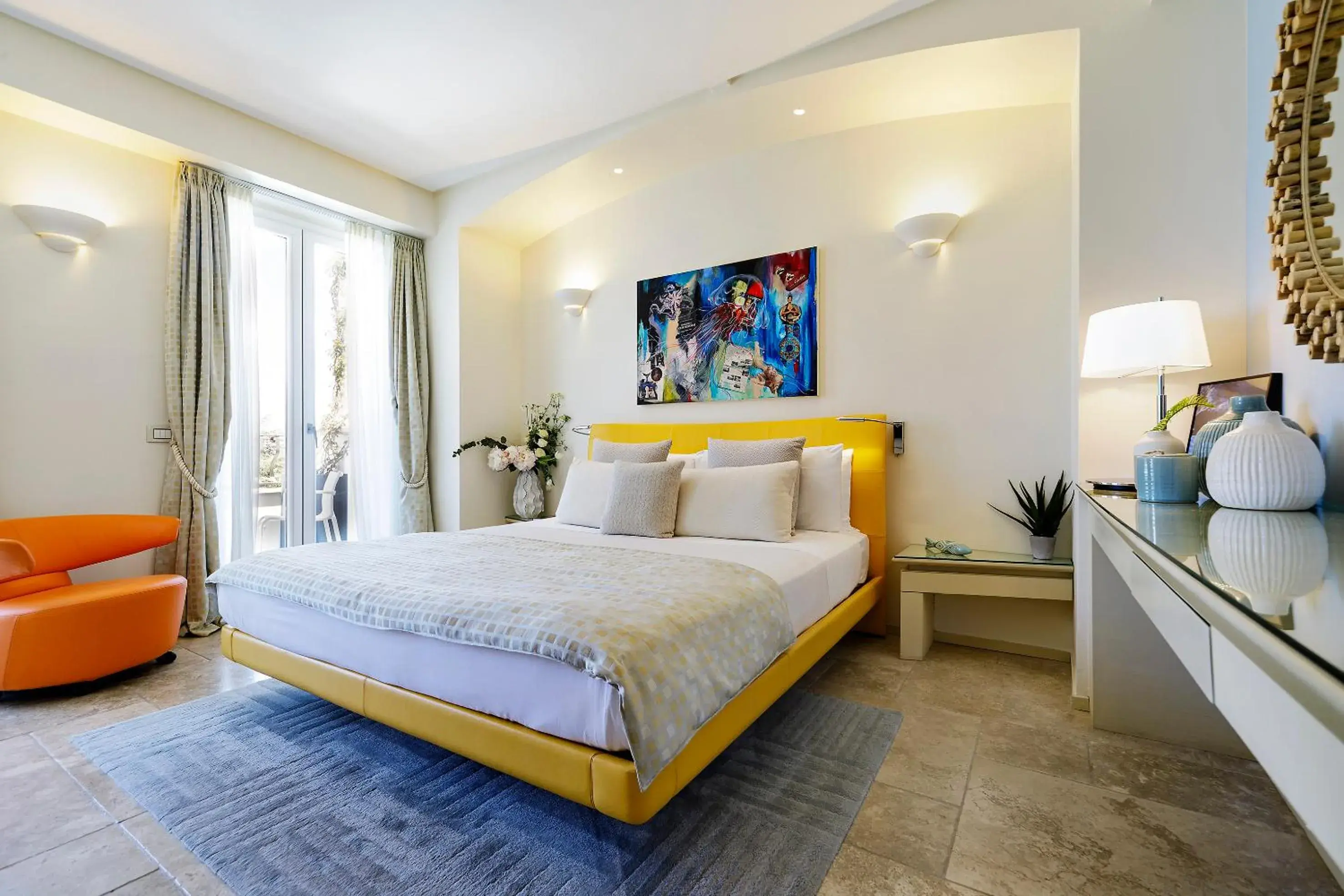 Superior Double Room with Balcony and Partial Sea View in Hotel Villa Blu Capri Superior Double Room with Balcony and Partial Sea View in Hotel Villa Blu Capri