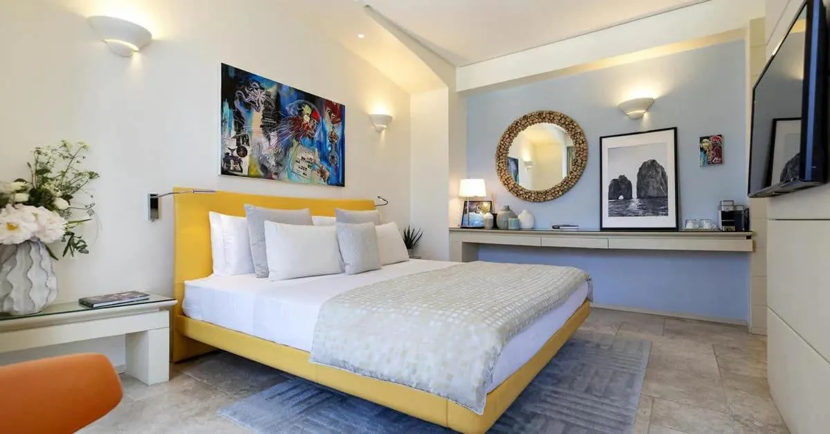 Bedroom in Hotel Villa Blu Capri