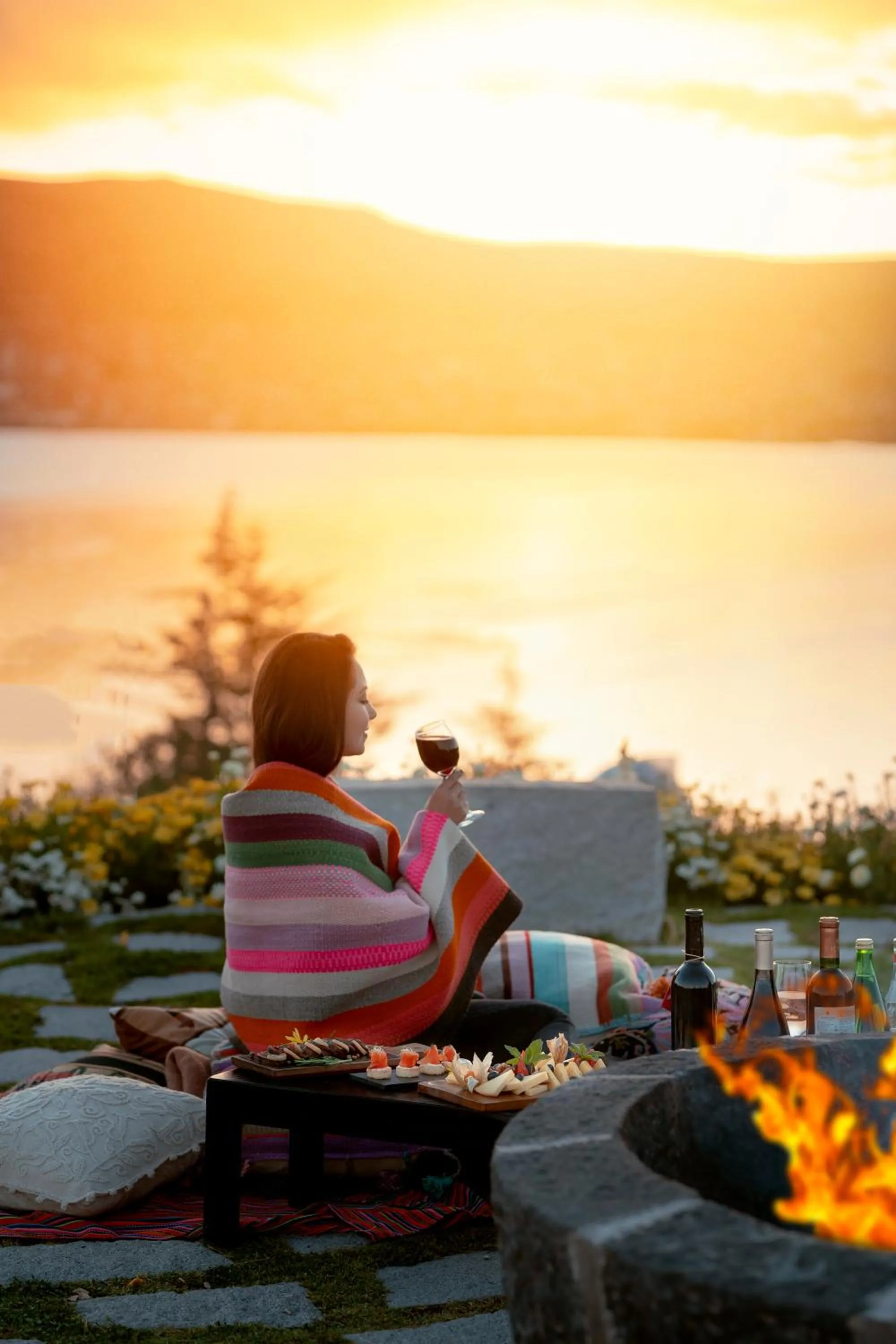 Sunset in GHL Hotel Lago Titicaca