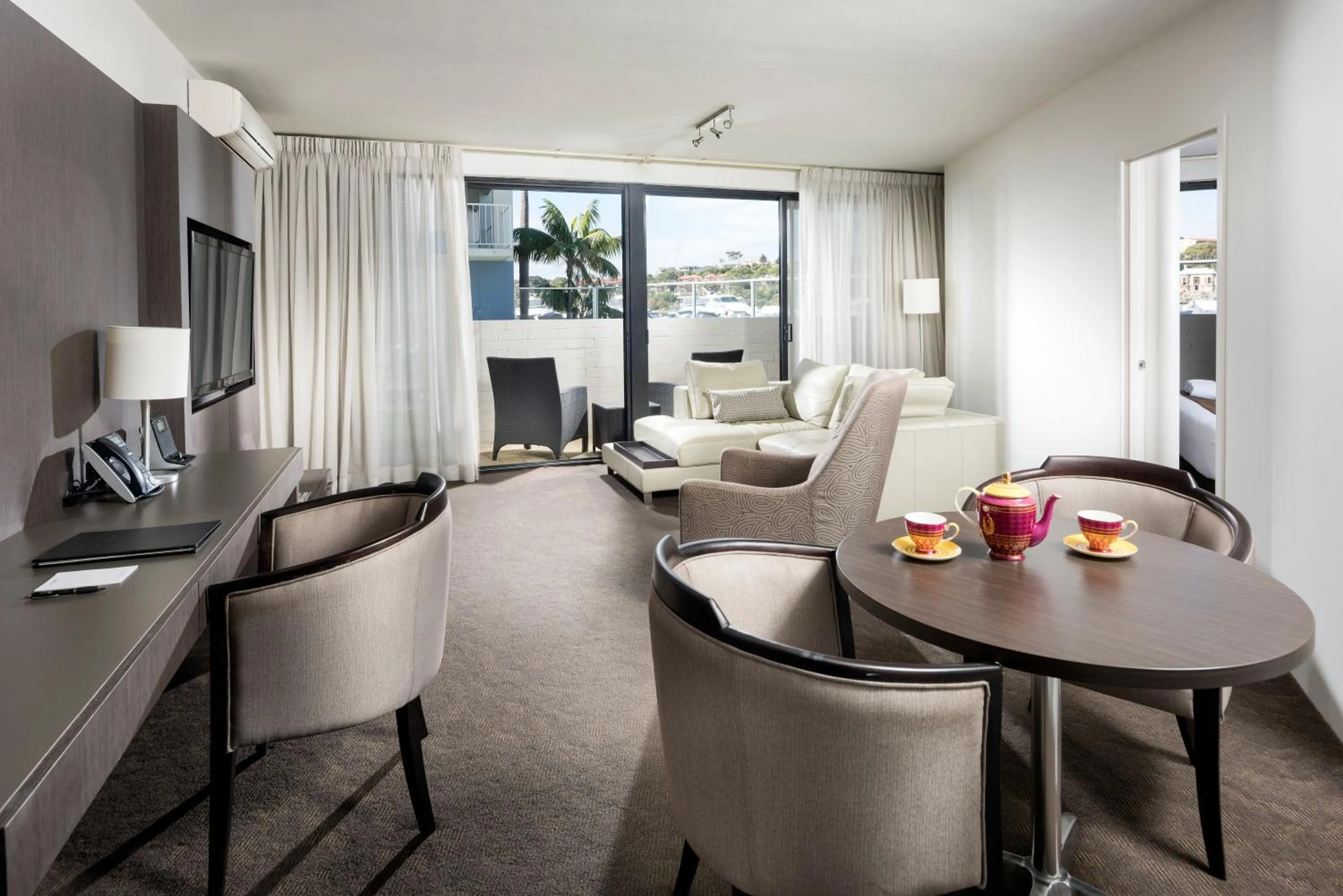 Living room in Pier 21 Riverside Apartment Hotel