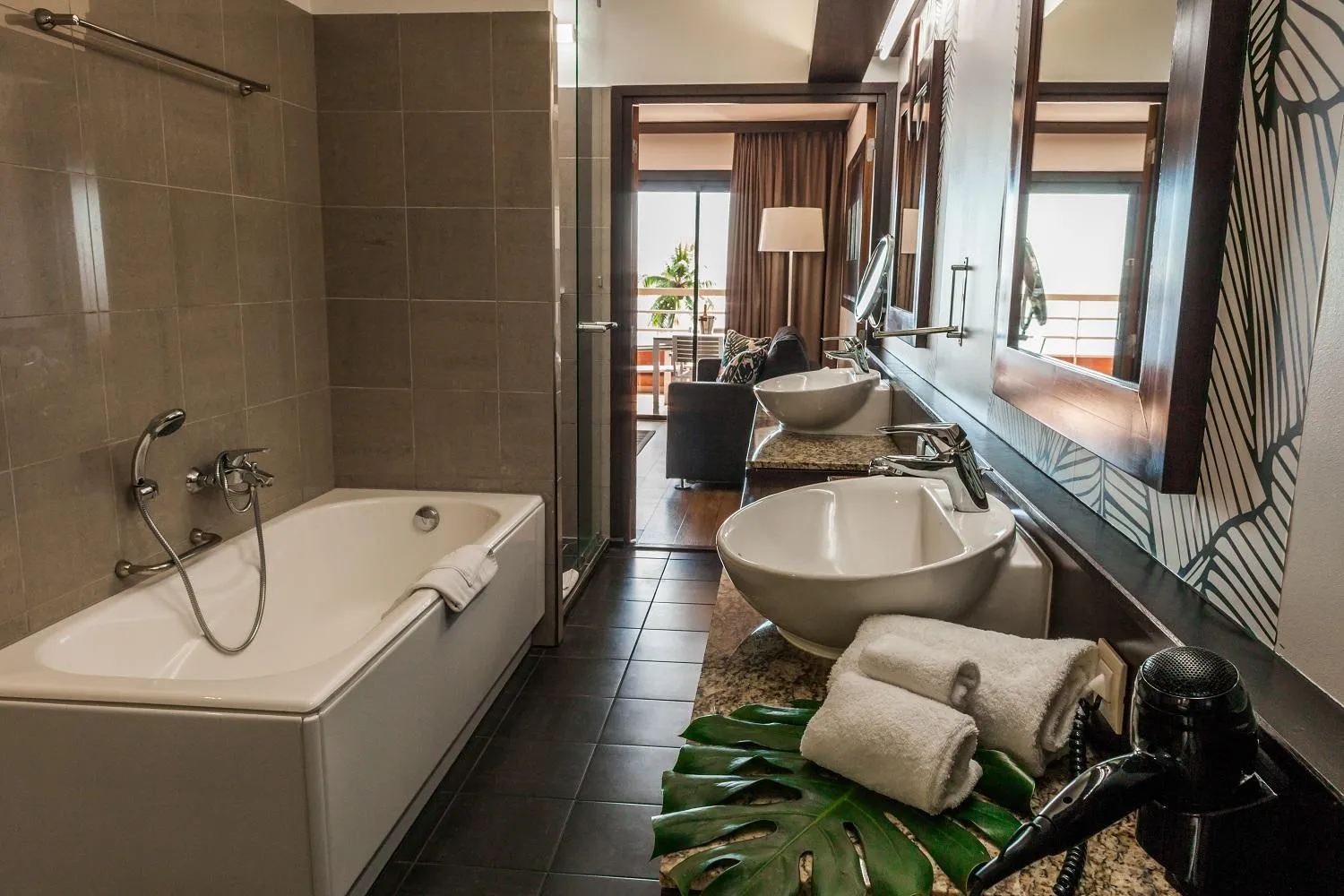 Bathroom in Le Tahiti by Pearl Resorts