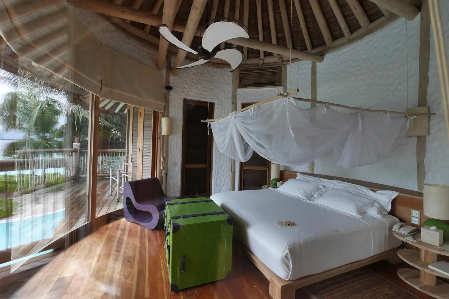 Bedroom, Bed in Soneva Fushi
