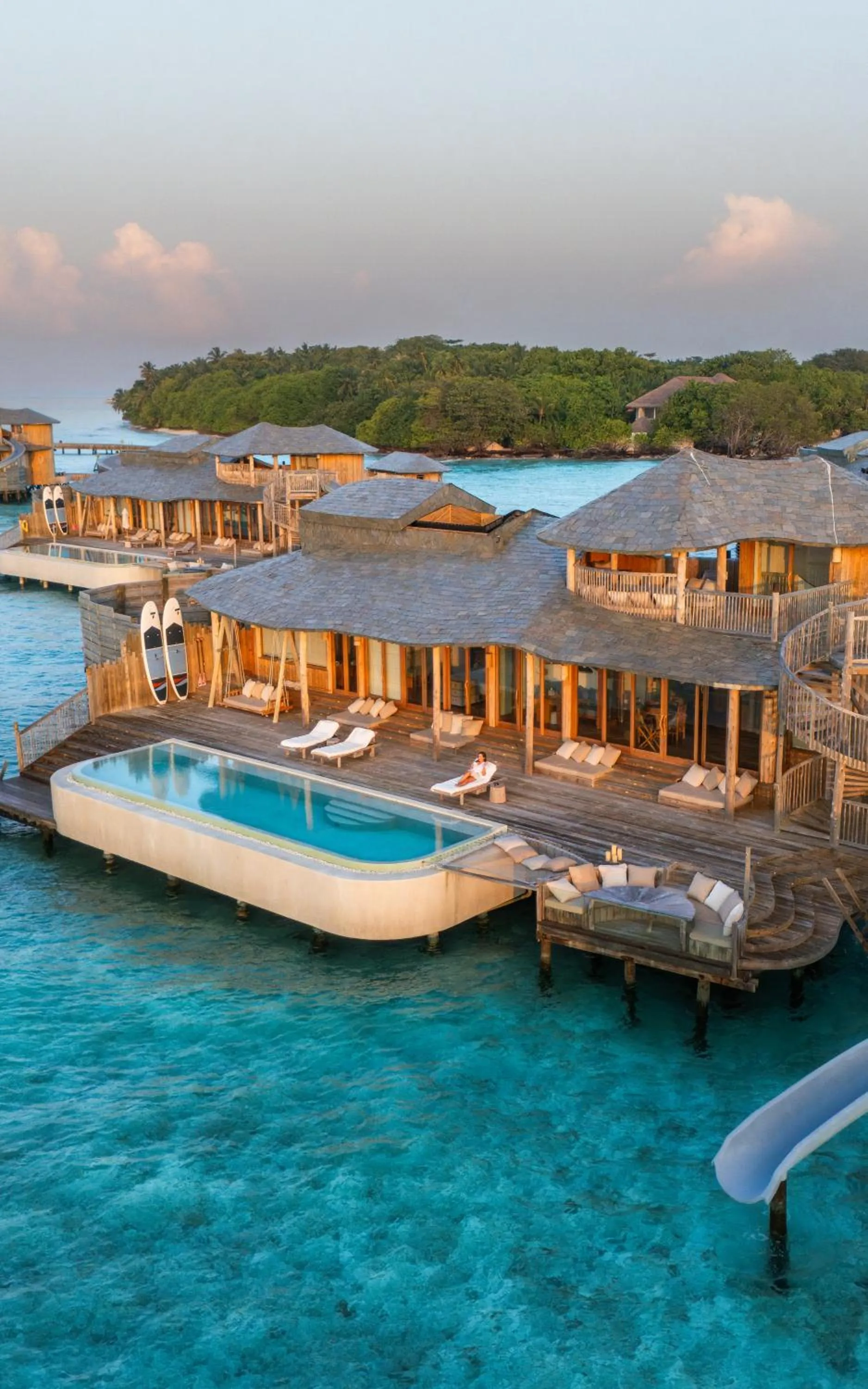 Pool view in Soneva Fushi