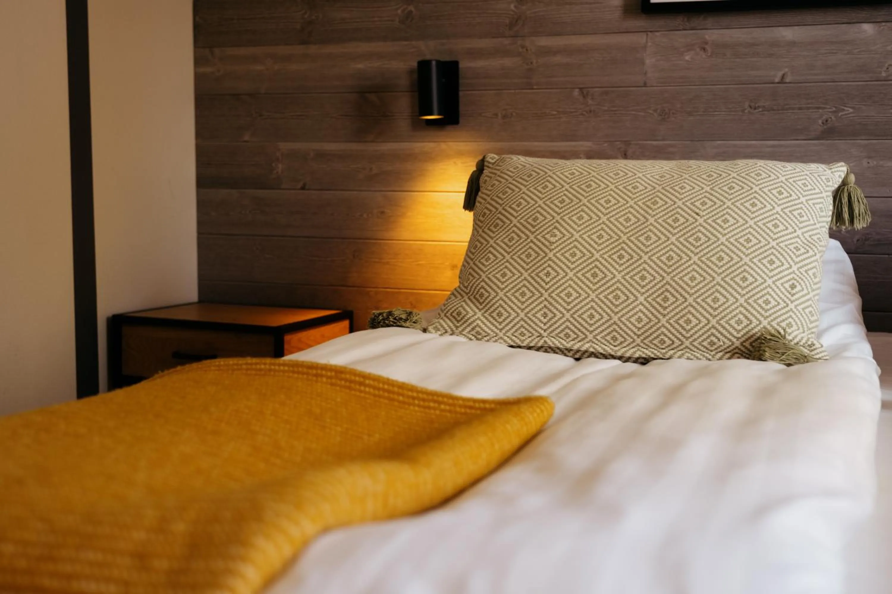 Bed in Abisko Mountain Lodge