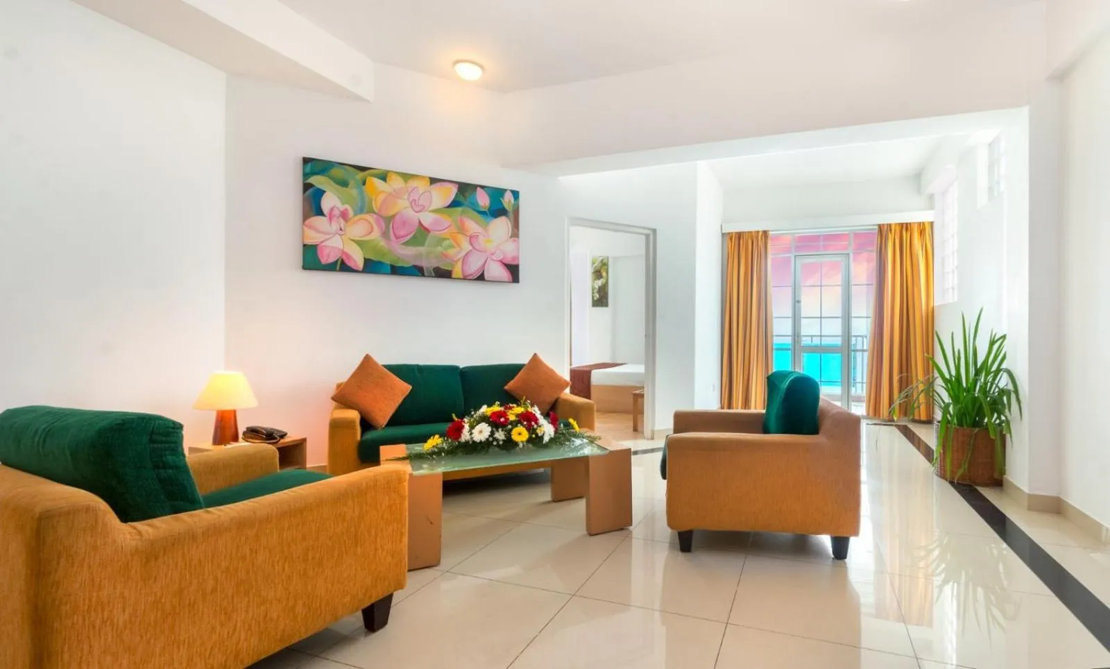 Seating area in Global Towers Hotel & Apartments