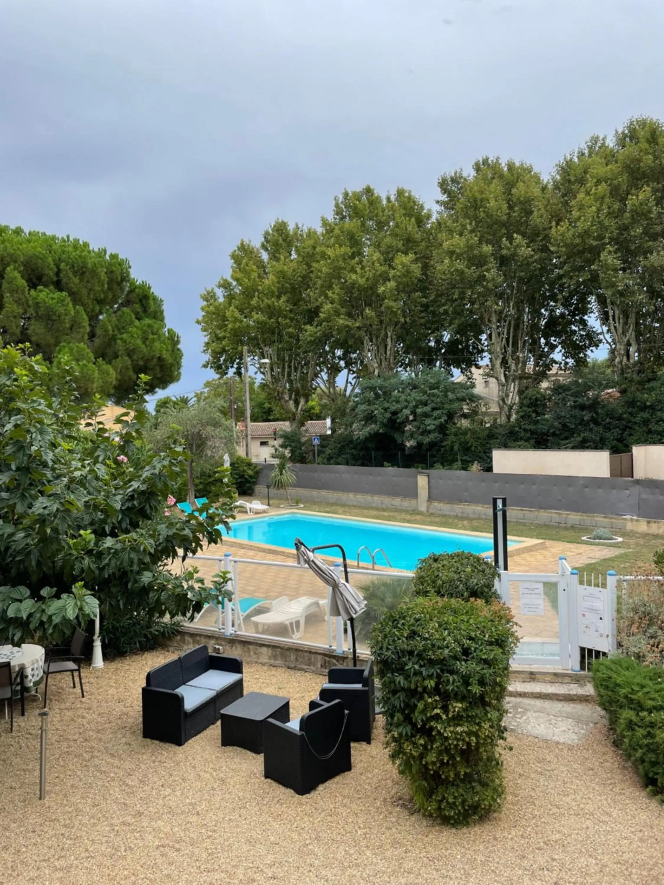 Balcony/Terrace in Logis Hôtel Le Clement V