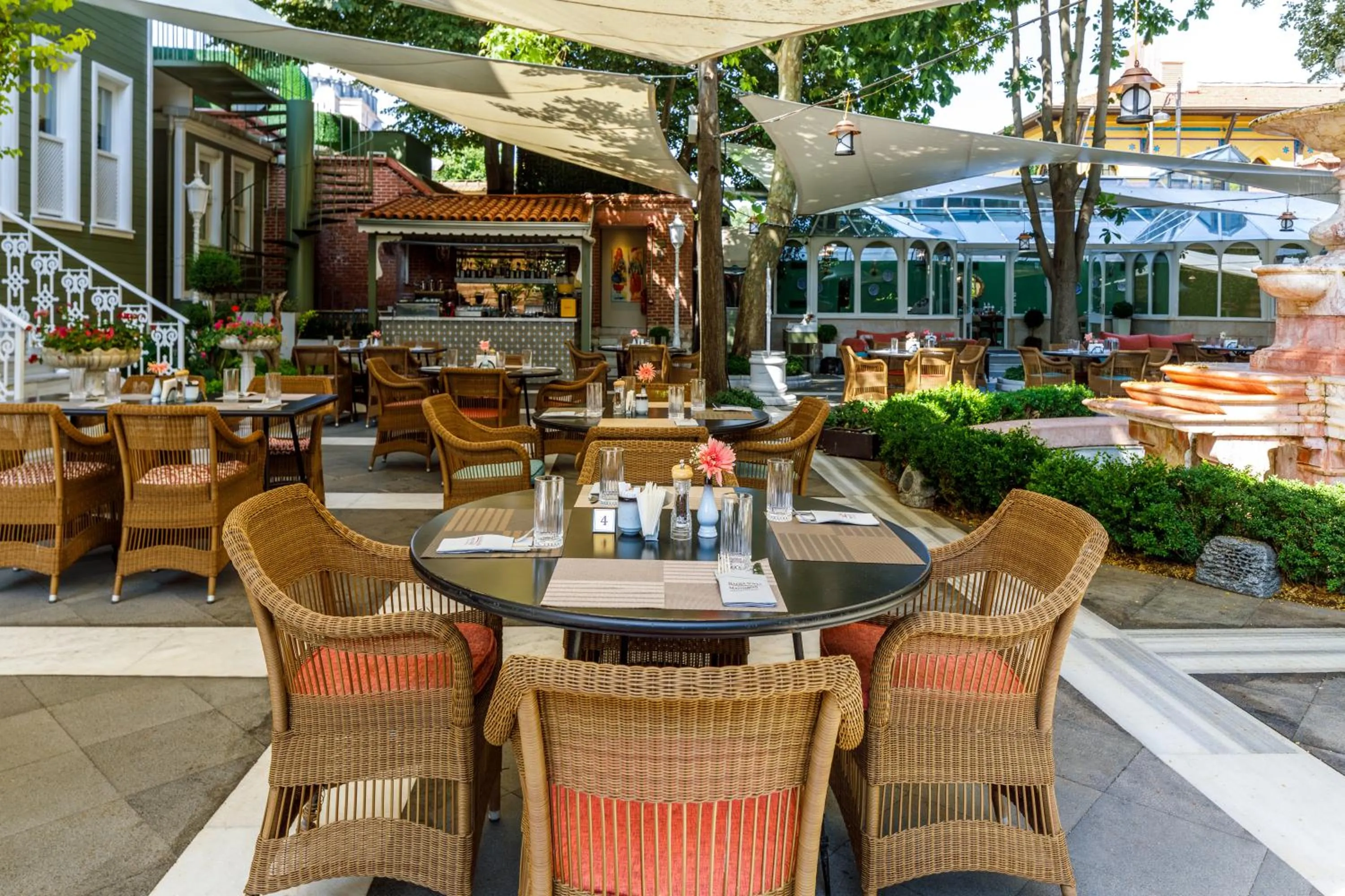 Garden in Hagia Sofia Mansions Istanbul, Curio Collection by Hilton