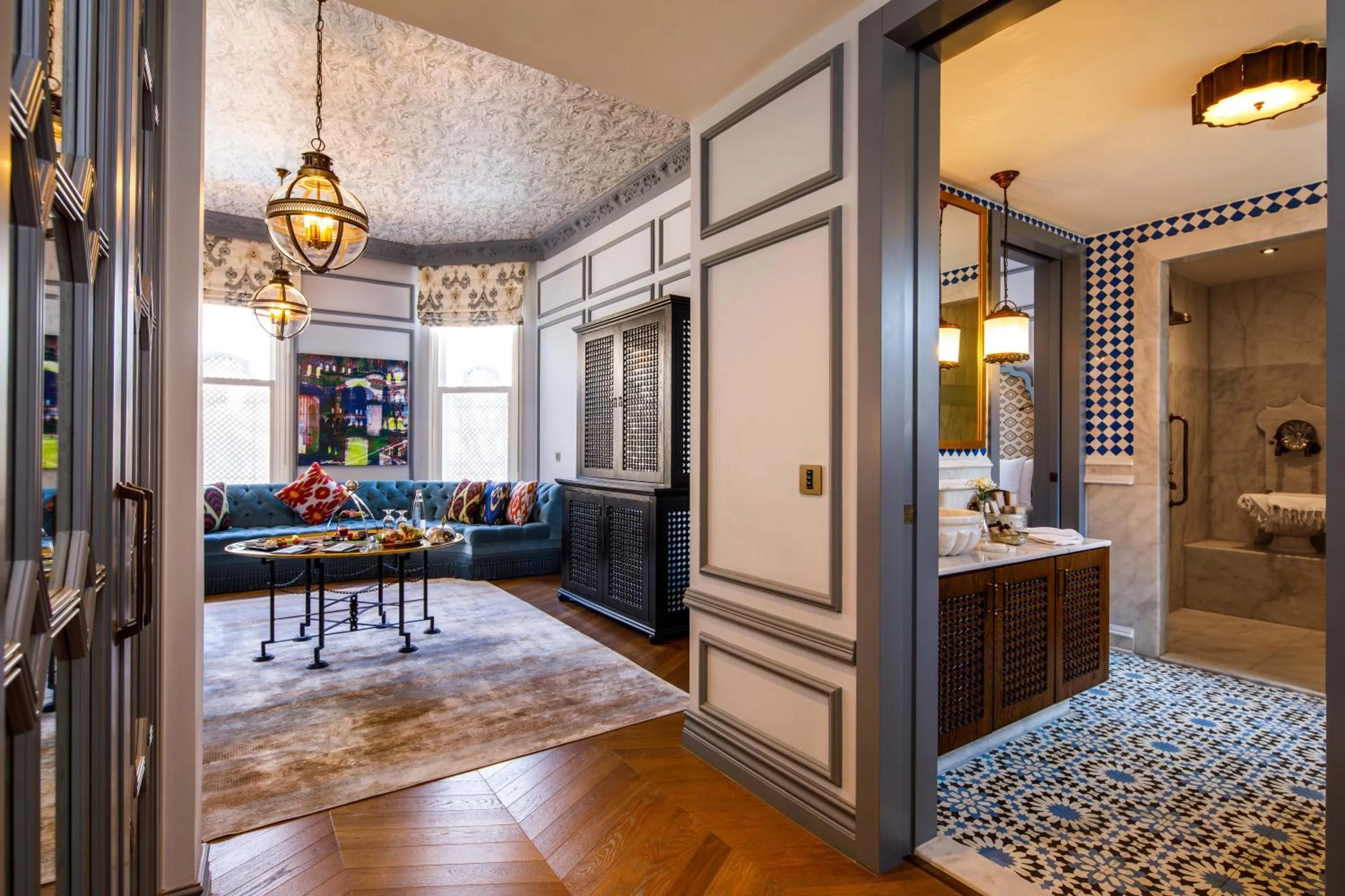 Living room in Hagia Sofia Mansions Istanbul, Curio Collection by Hilton