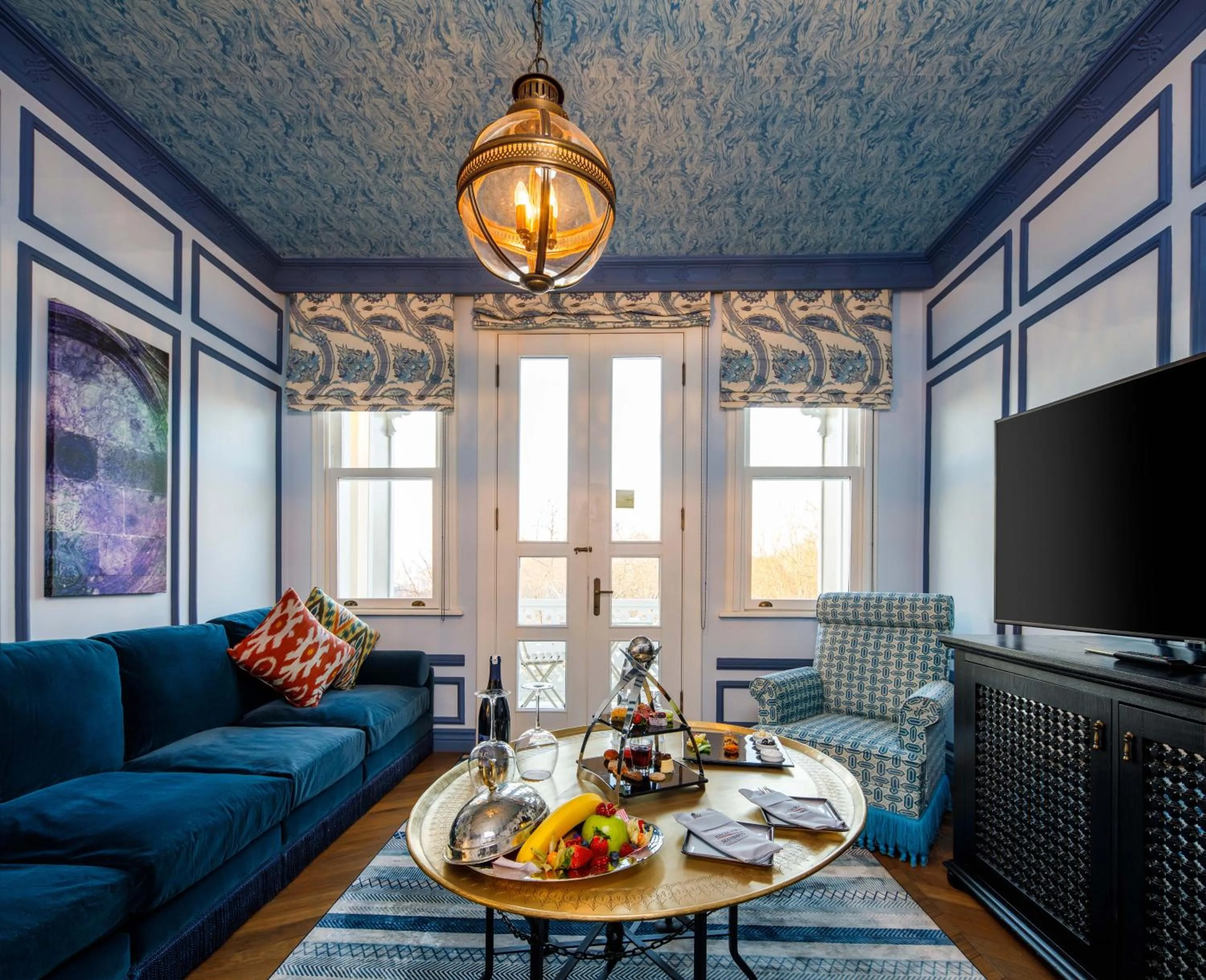 Seating area in Hagia Sofia Mansions Istanbul, Curio Collection by Hilton