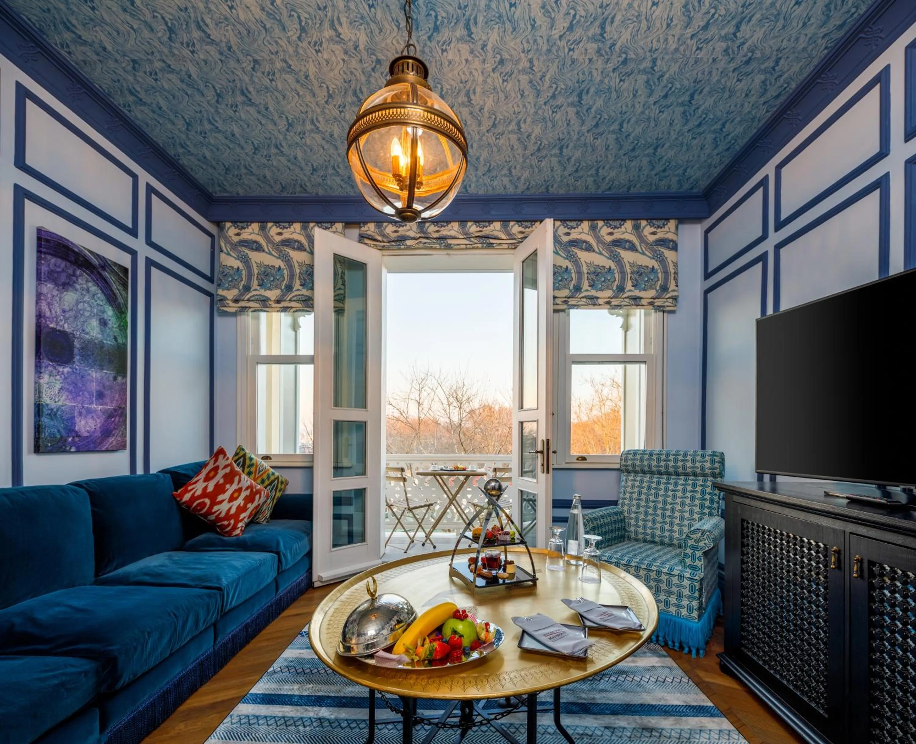 Seating area in Hagia Sofia Mansions Istanbul, Curio Collection by Hilton