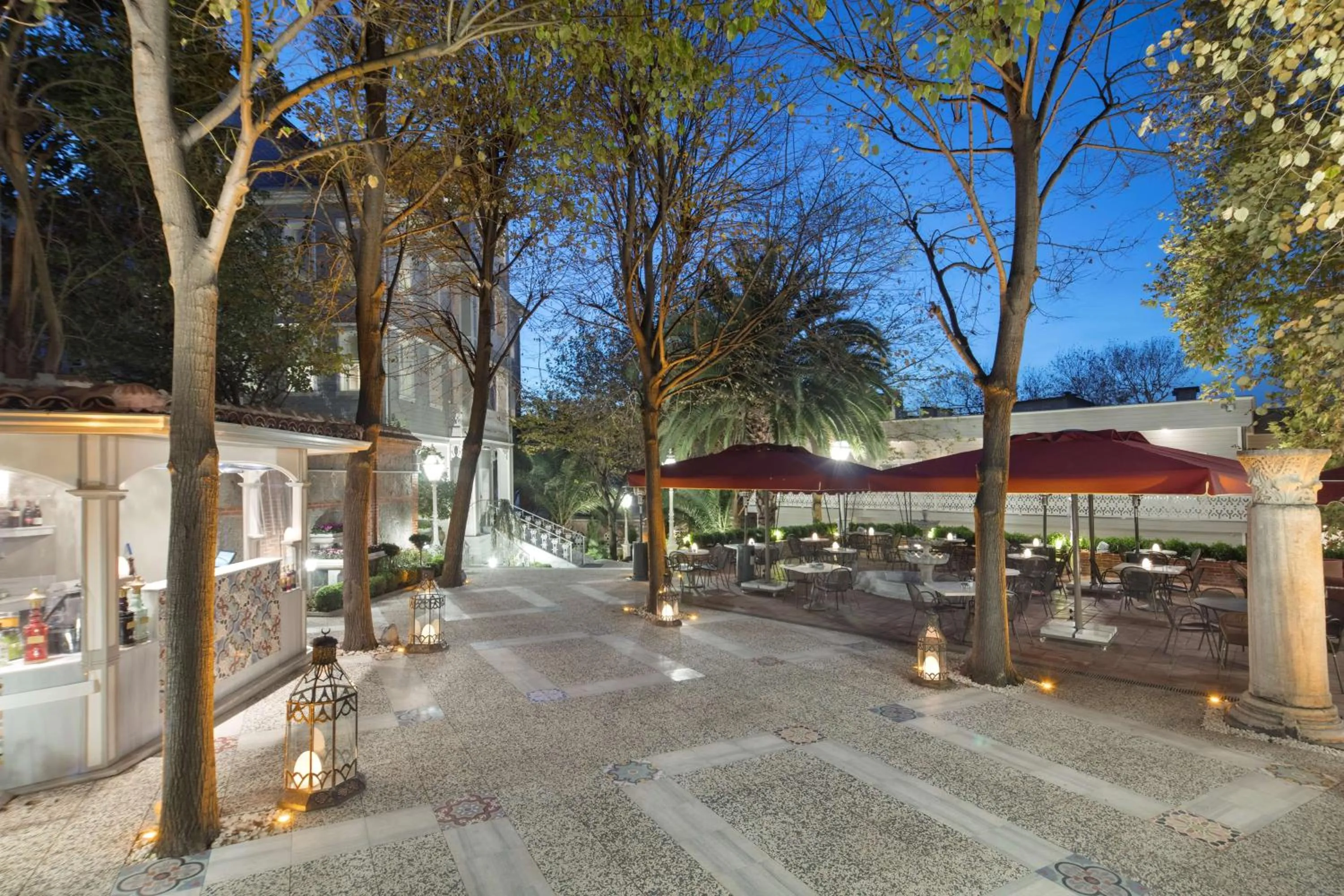 Patio in Hagia Sofia Mansions Istanbul, Curio Collection by Hilton